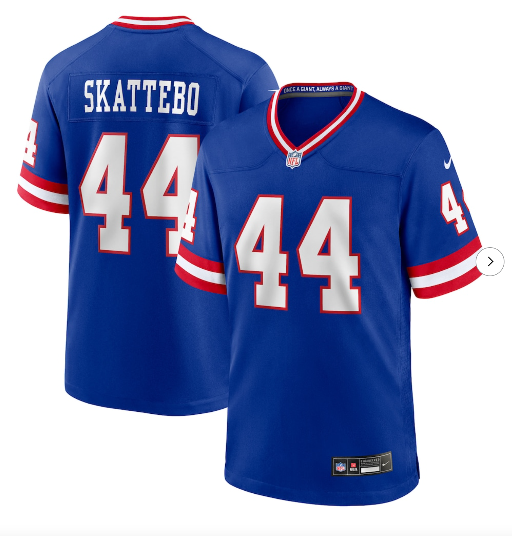 Cam Skattebo New York Giants Nike Alternate 2 Legacy Game Jersey - Royal