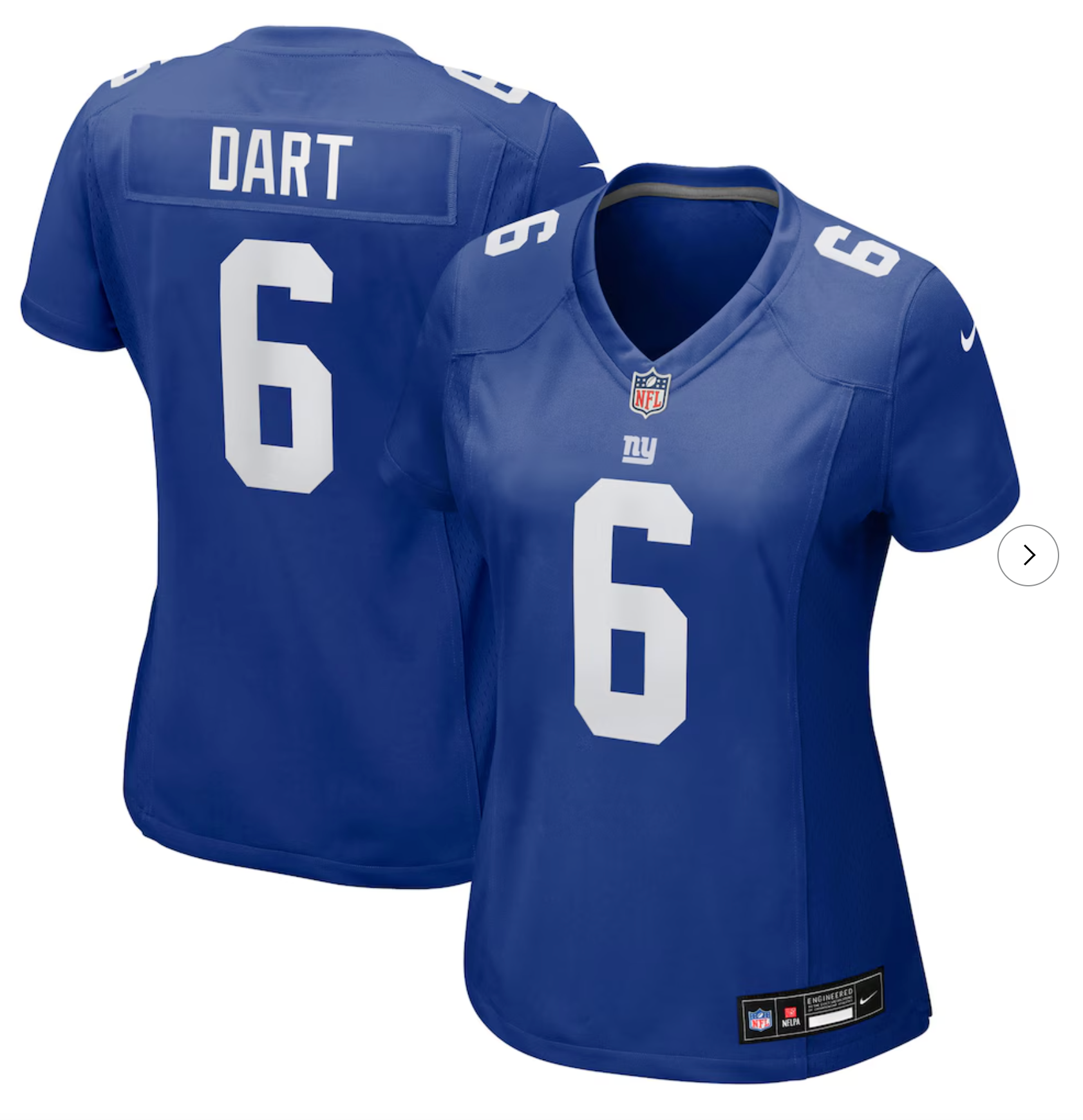 Jaxson Dart New York Giants Nike Women's Team Game Jersey - Royal