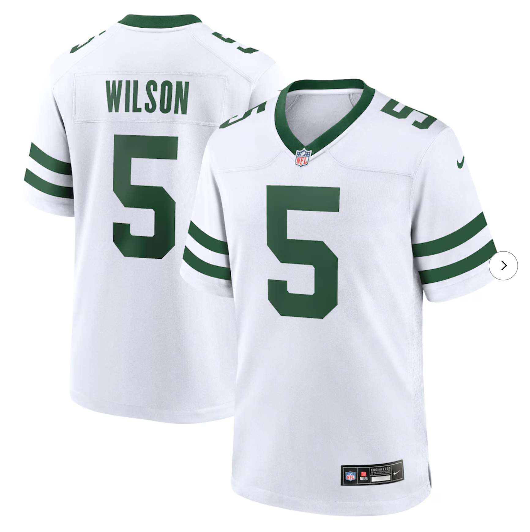 Garrett Wilson New York Jets Nike Game Jersey - White