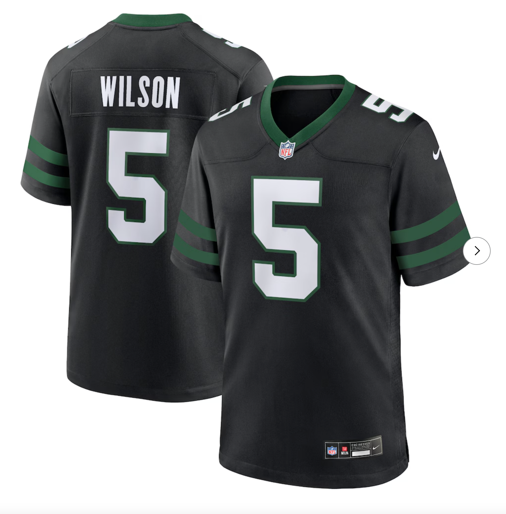 Garrett Wilson New York Jets Nike Game Jersey - Black