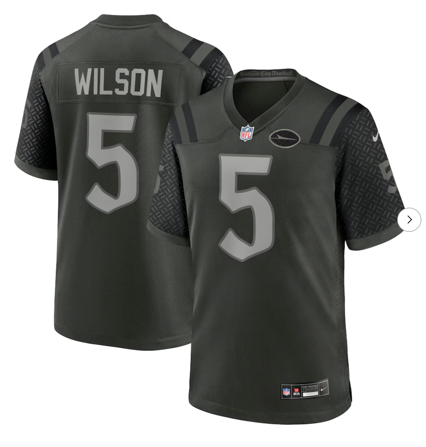 Garrett Wilson New York Jets Nike 2025 Rivalries Collection Game Jersey - Gotham Green