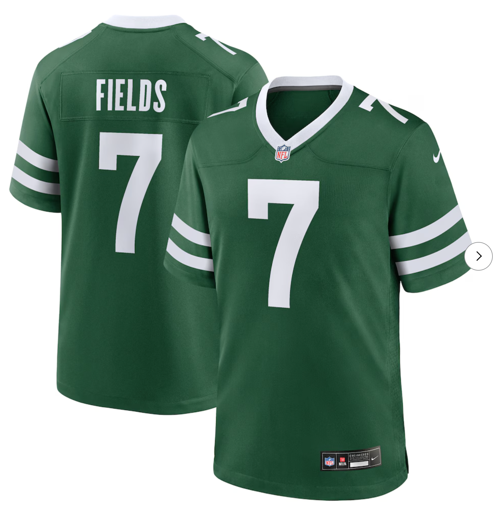Justin Fields New York Jets Nike Game Player Jersey - Legacy Green