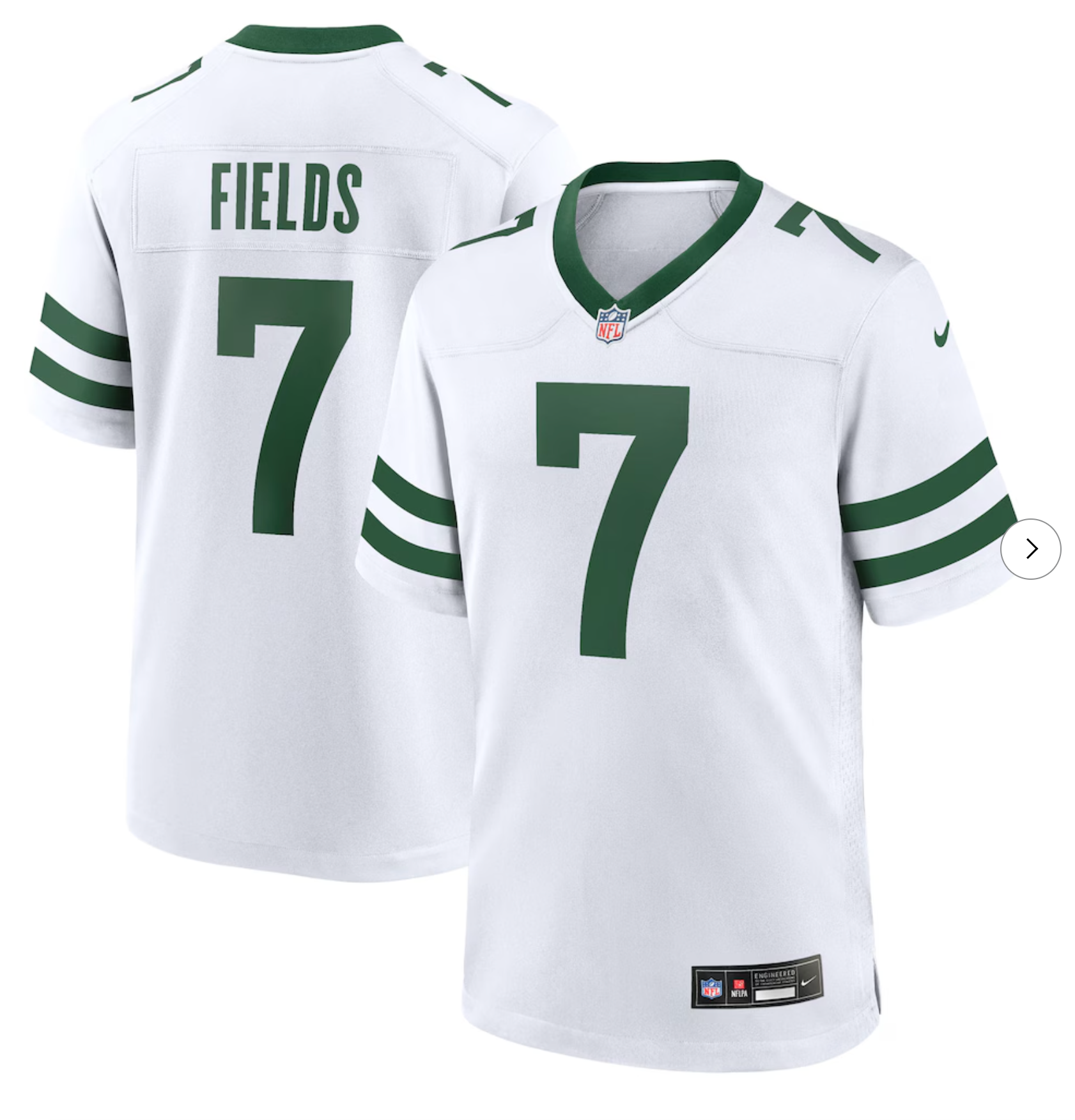 Justin Fields New York Jets Nike Game Jersey - Legacy White