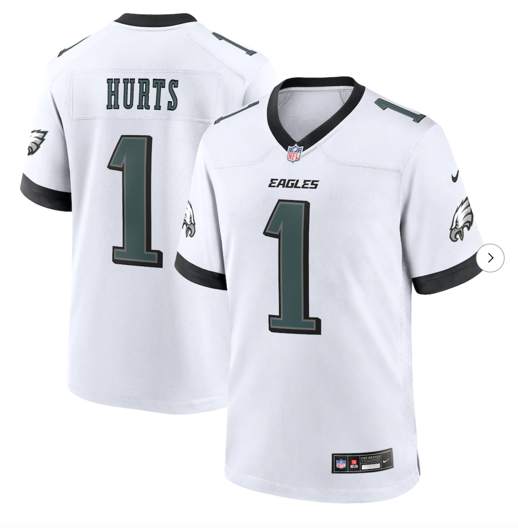 Jalen Hurts Philadelphia Eagles Nike Alternate Game Jersey - White