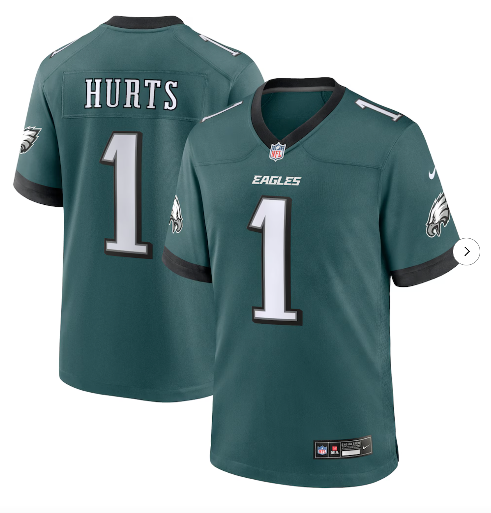 Jalen Hurts Philadelphia Eagles Nike Alternate Game Jersey - Green