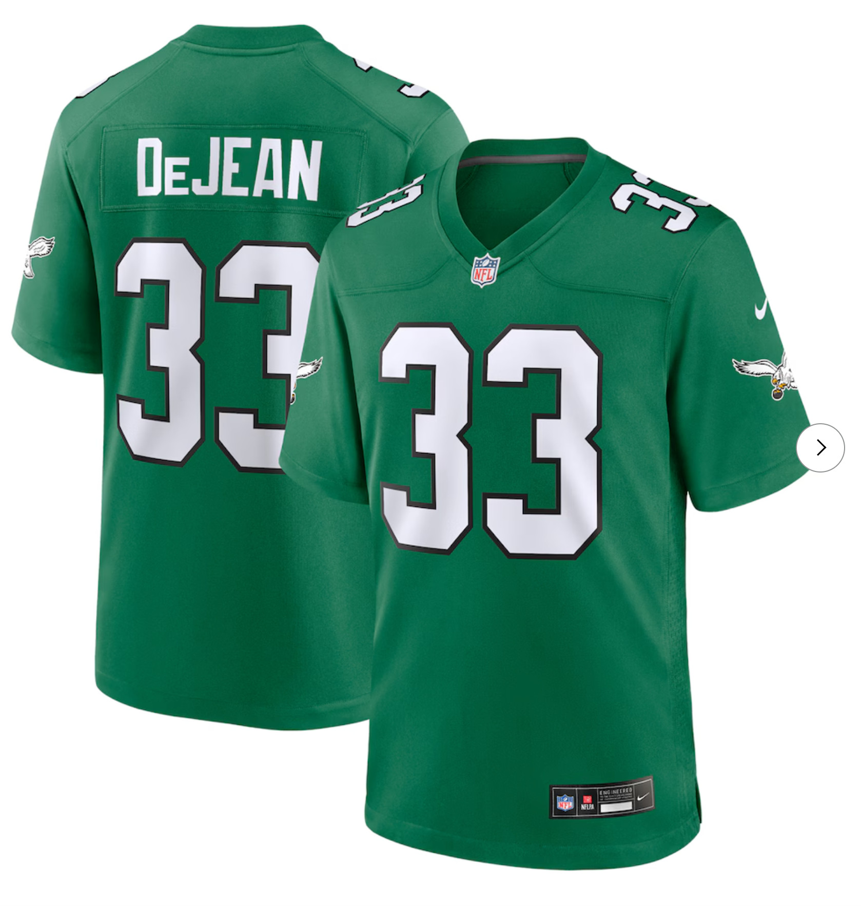 Cooper DeJean Philadelphia Eagles Nike Alternate Game Jersey - Kelly Green