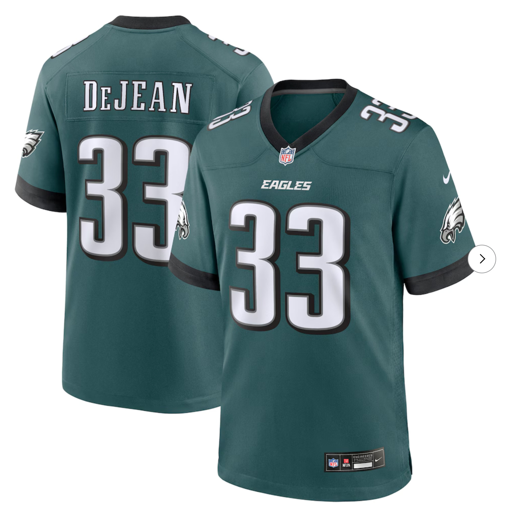 Cooper DeJean Philadelphia Eagles Nike Game Jersey - Green