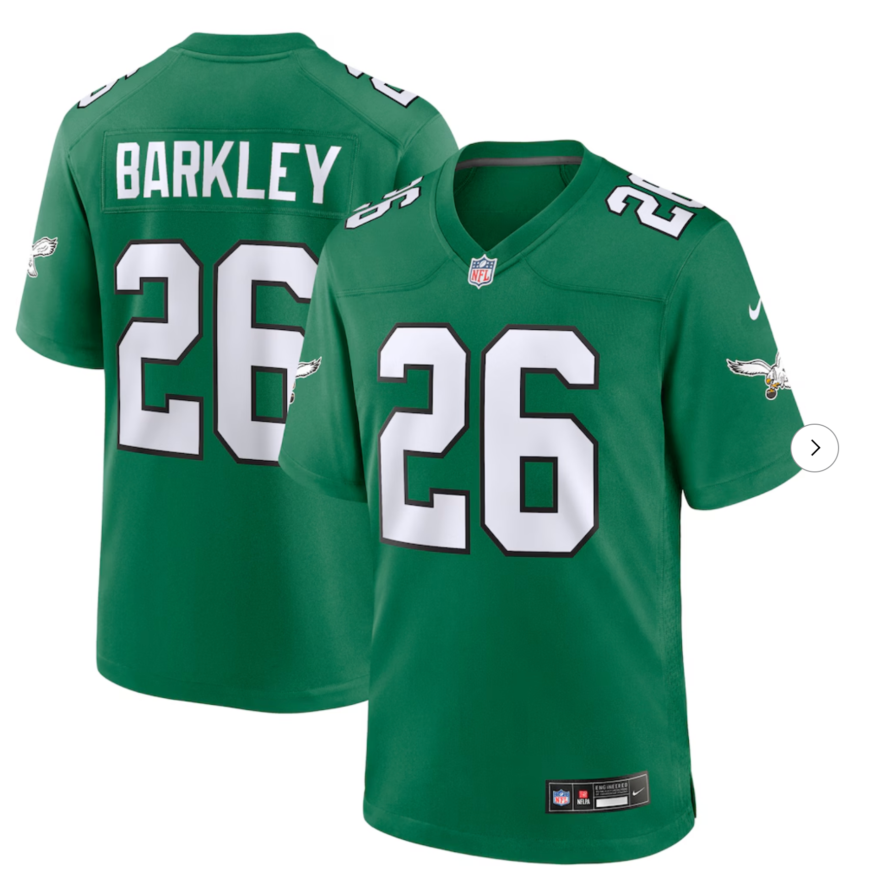 Saquon Barkley Philadelphia Eagles Nike Alternate Game Jersey - Kelly Green