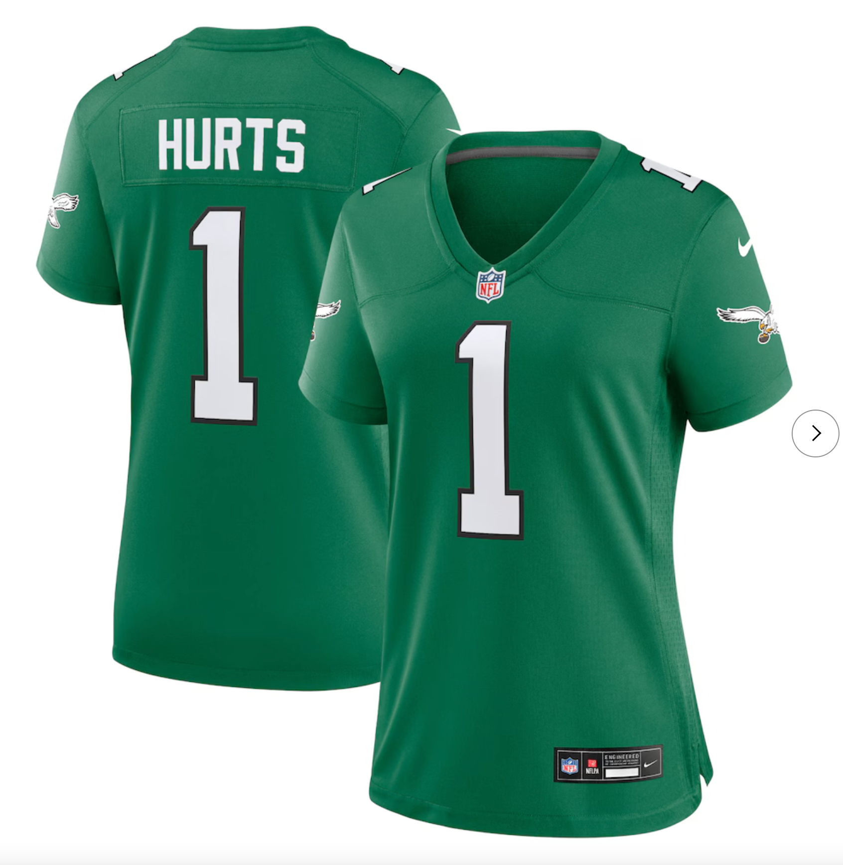Jalen Hurts Philadelphia Eagles Nike Women's Game Player Jersey - Kelly Green