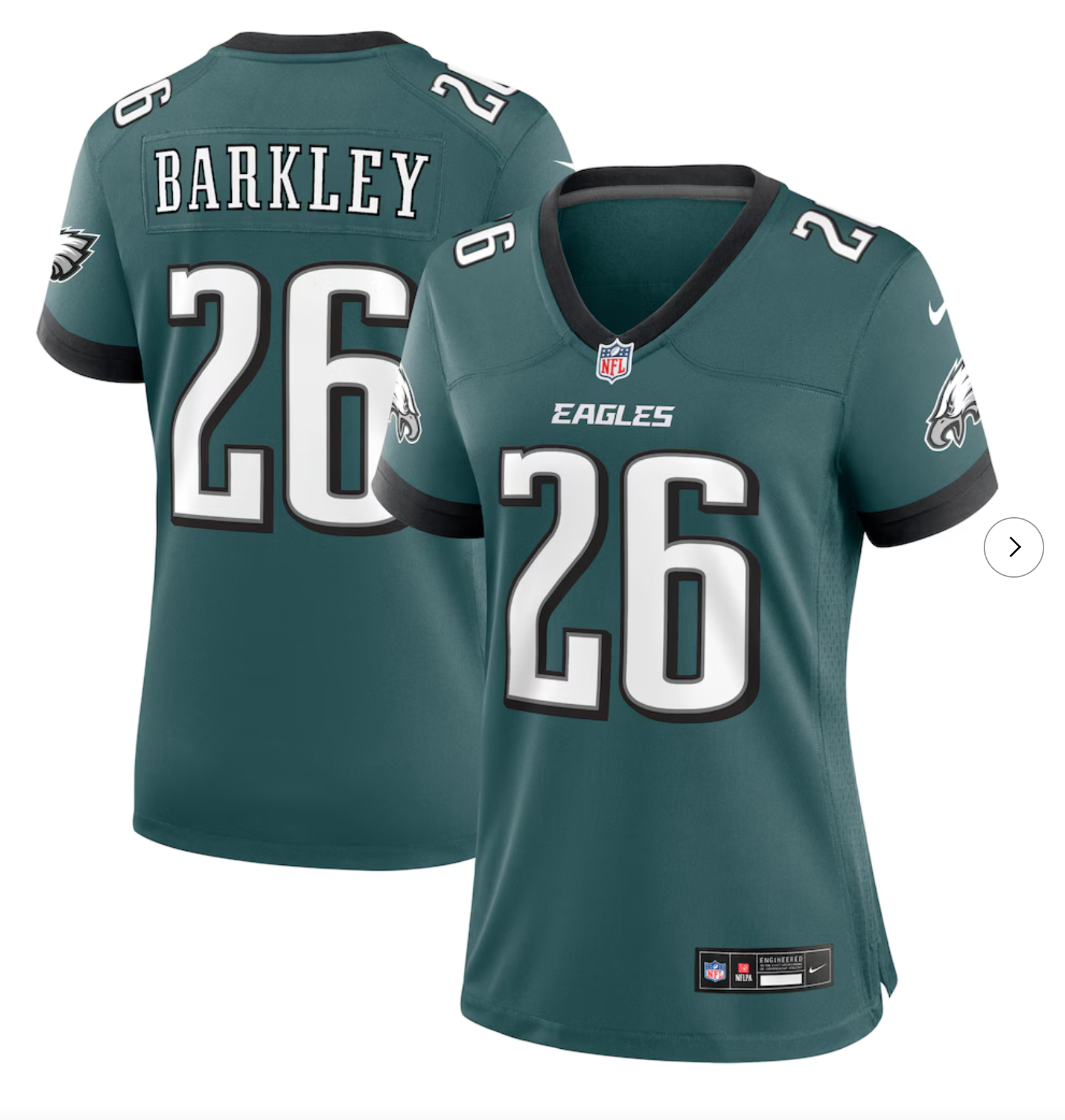 Saquon Barkley Philadelphia Eagles Nike Women's Game Player Jersey - Midnight Green