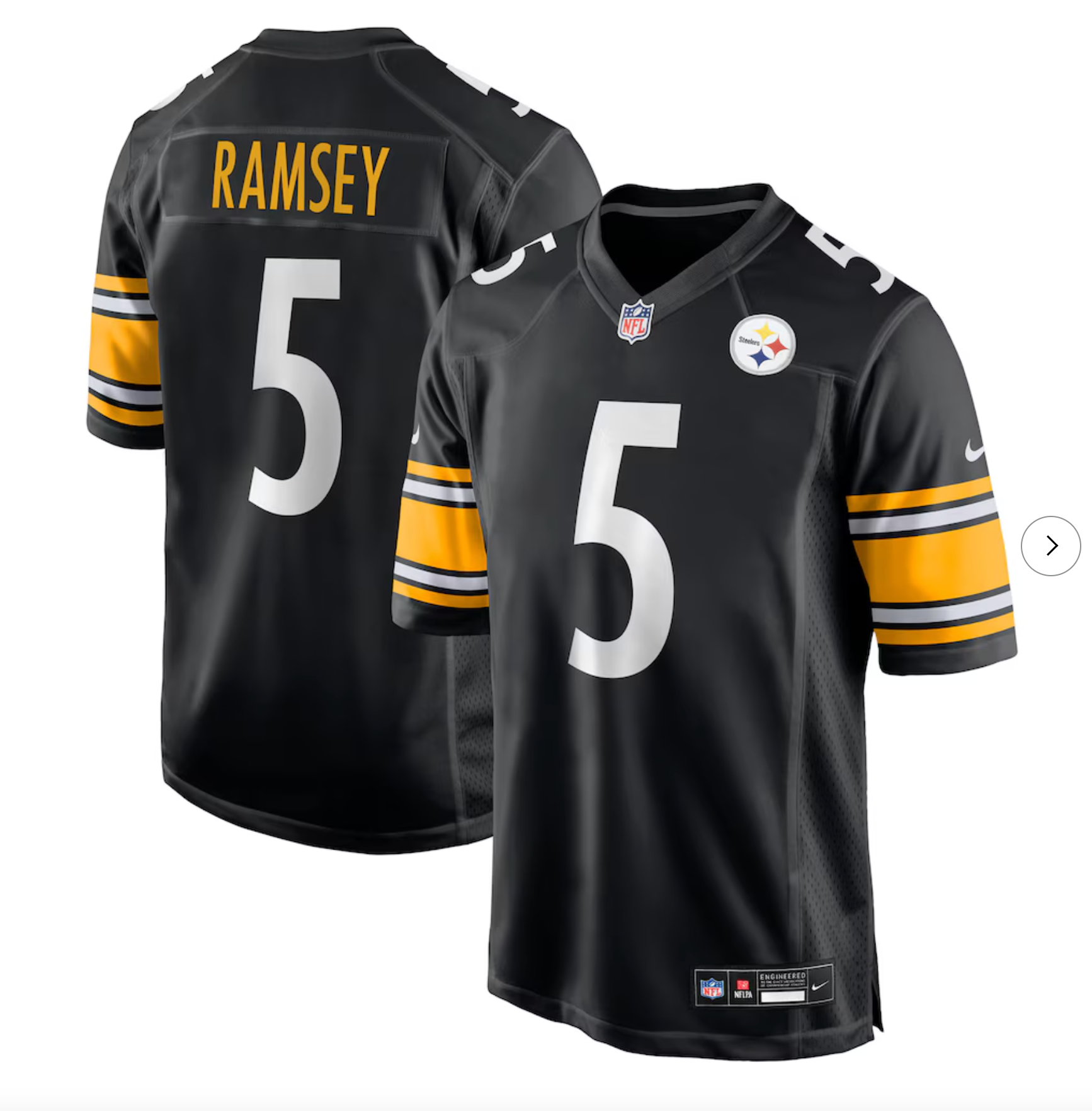Jalen Ramsey Pittsburgh Steelers Nike Team Game Jersey - Black