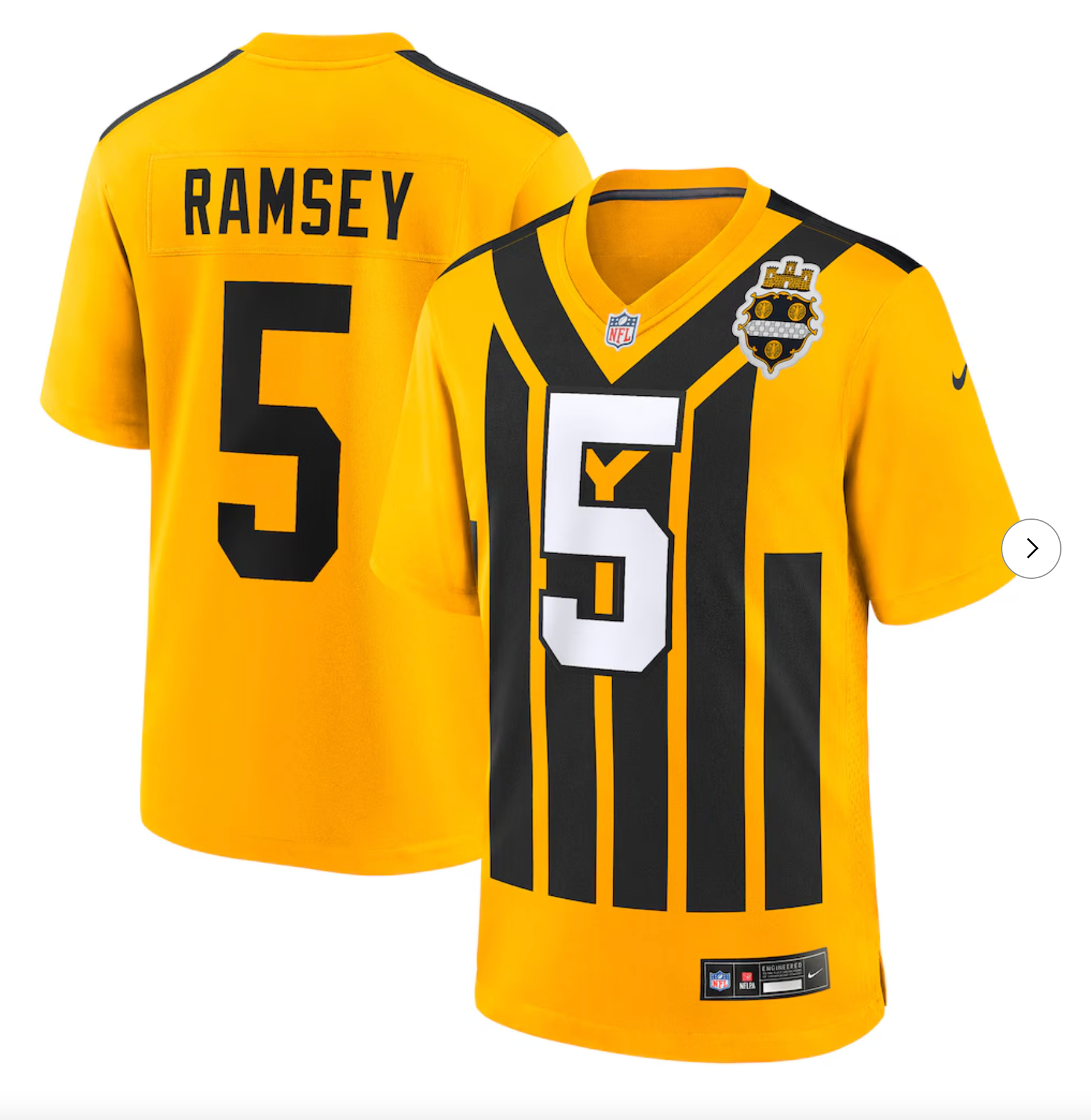 Jalen Ramsey Pittsburgh Steelers Nike Alternate 1933 Throwback Game Jersey - Gold