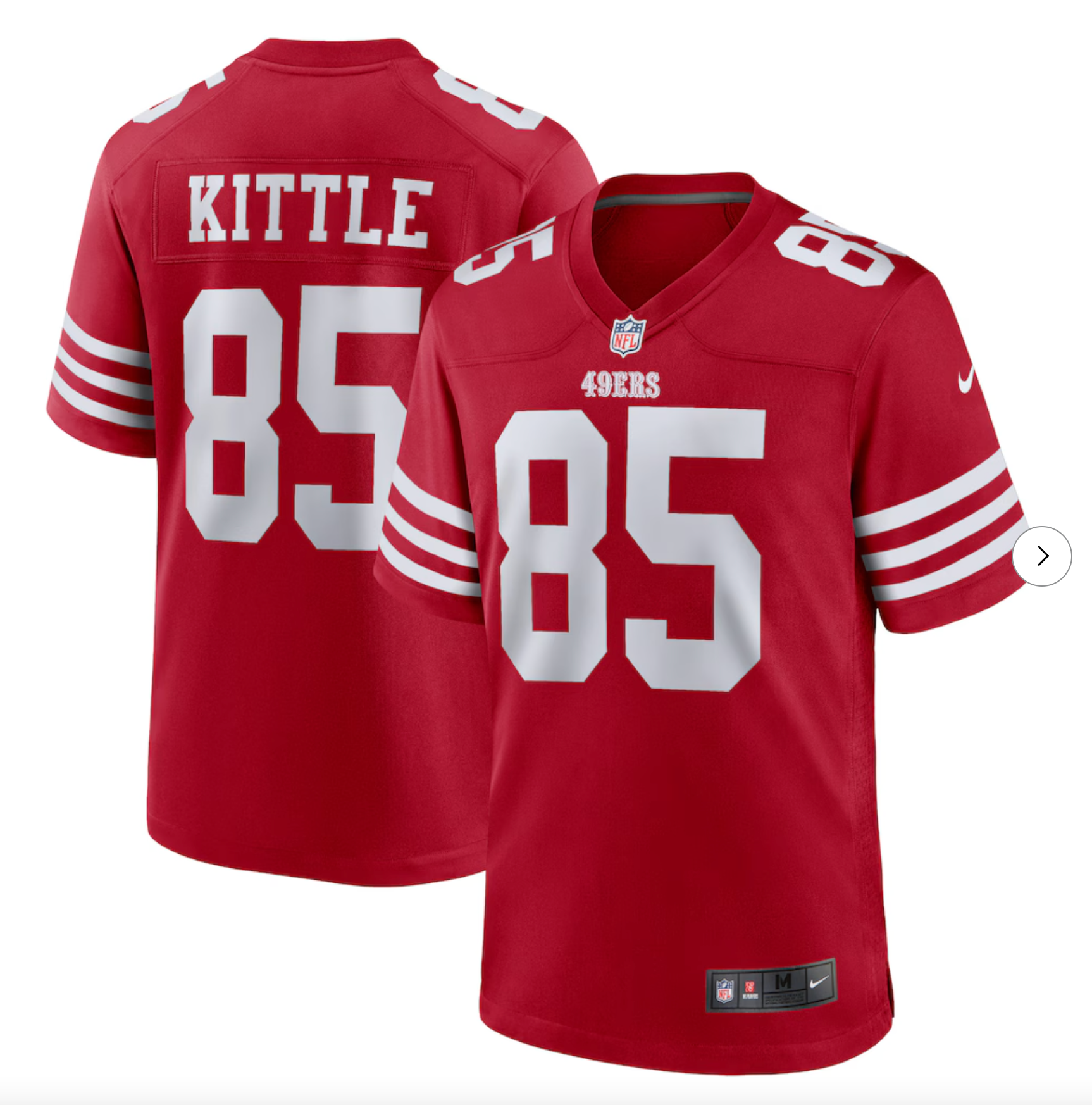 George Kittle San Francisco 49ers Nike Player Game Jersey - Scarlet