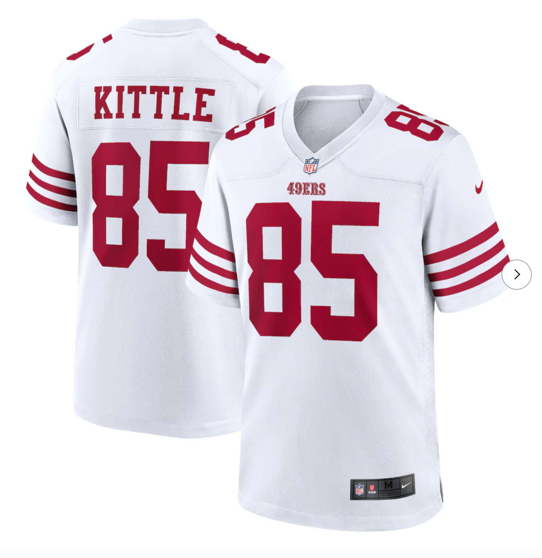 George Kittle San Francisco 49ers Nike Player Game Jersey - White