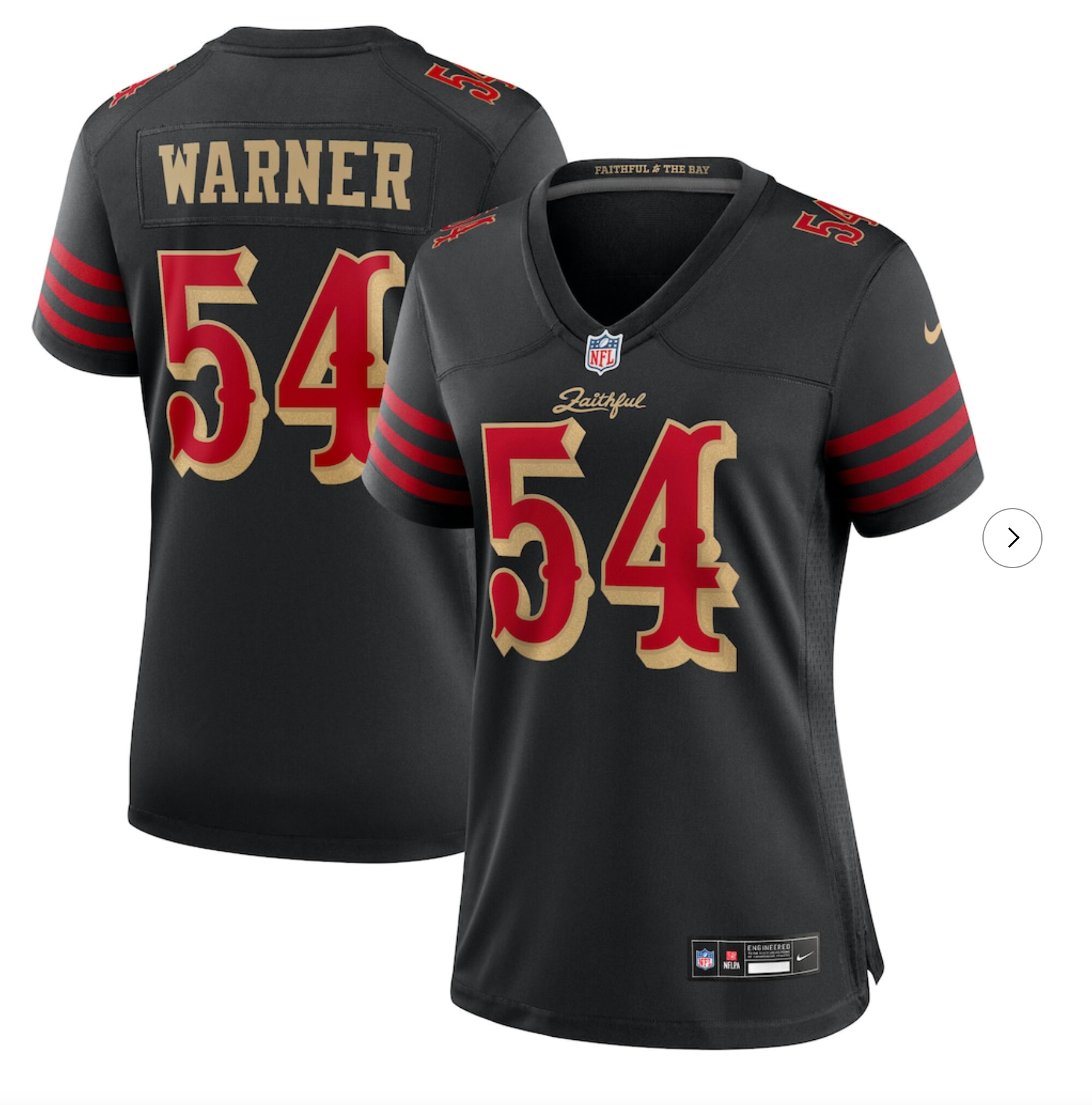 Fred Warner San Francisco 49ers Nike Women's 2025 Rivalries Collection Game Jersey - Black