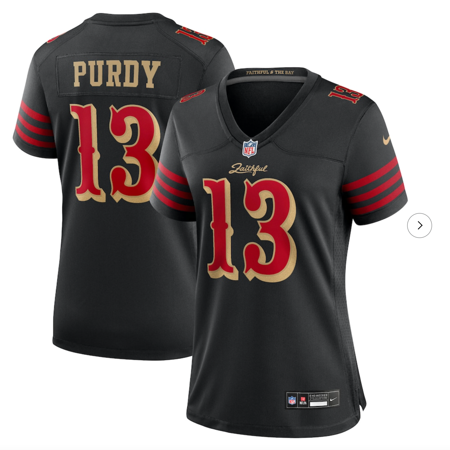 Brock Purdy San Francisco 49ers Nike Women's 2025 Rivalries Collection Game Jersey - Black