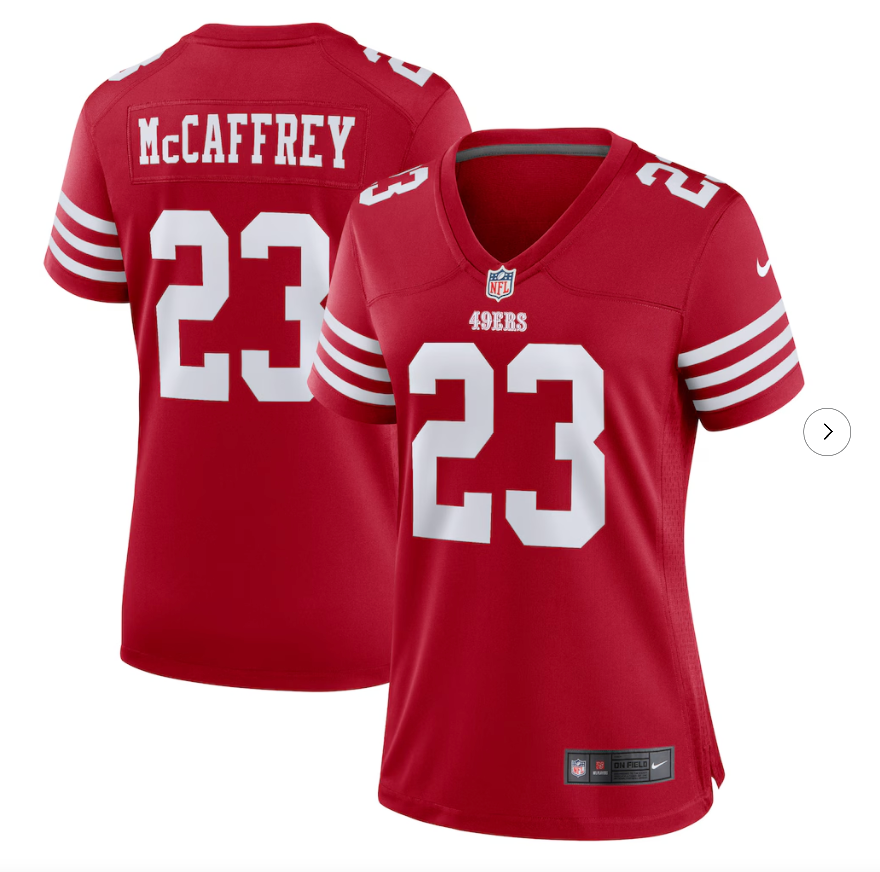 Christian McCaffrey San Francisco 49ers Nike Women's Player Jersey - Scarlet