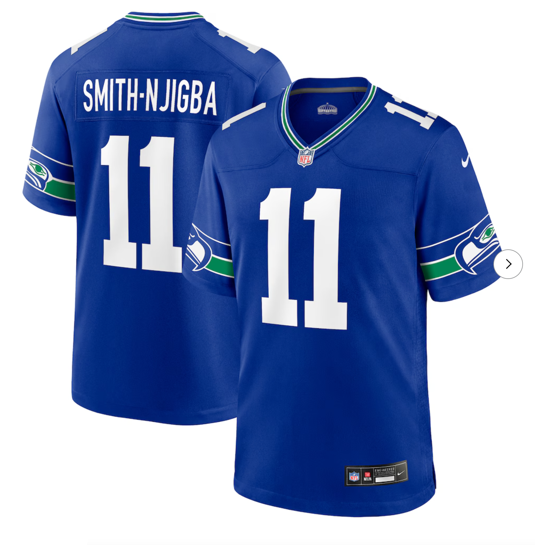 Jaxon Smith-Njigba Seattle Seahawks Nike Throwback Player Game Jersey - Royal