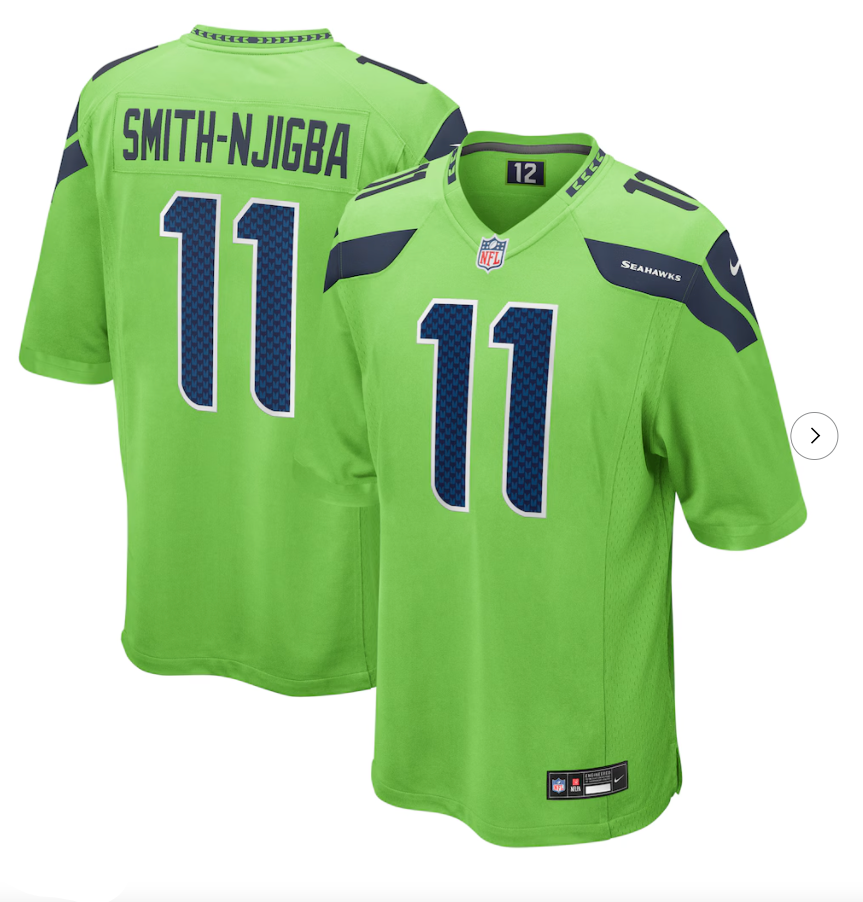 Jaxon Smith-Njigba Seattle Seahawks Nike Game Jersey - Neon Green