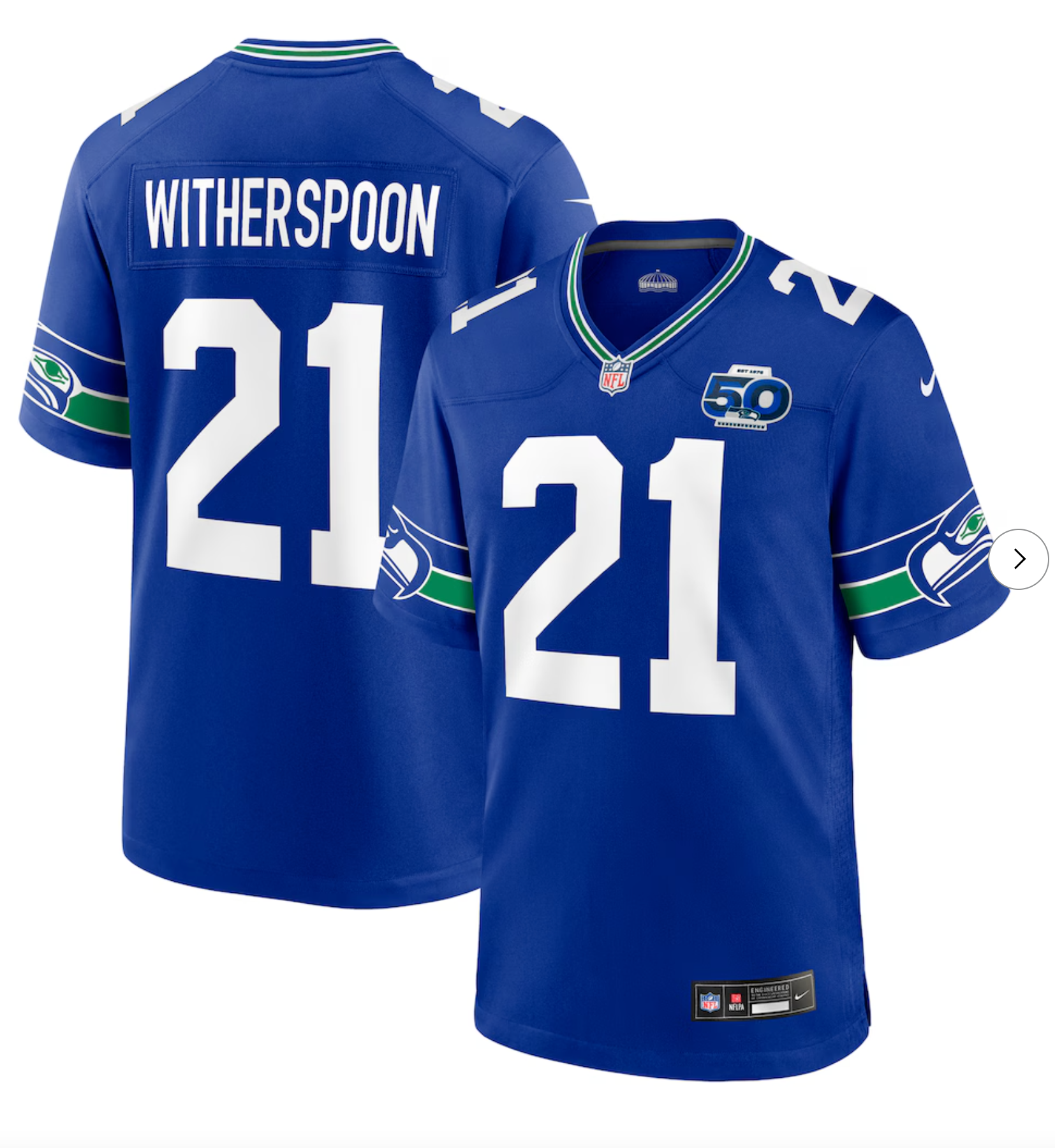 Devon Witherspoon Seattle Seahawks Nike Alternate 50th Season Game Jersey - Royal