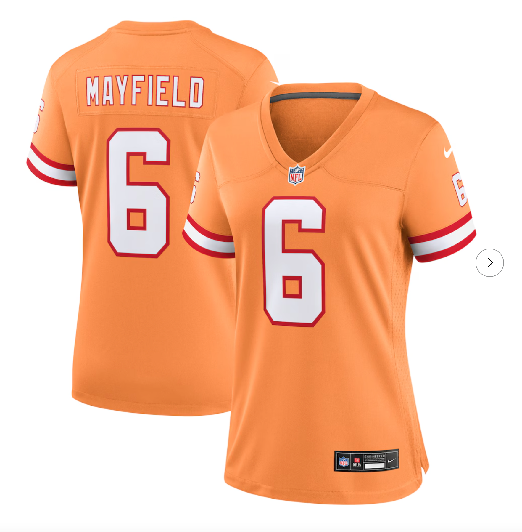 Baker Mayfield Tampa Bay Buccaneers Nike Women's Throwback Game Jersey - Orange