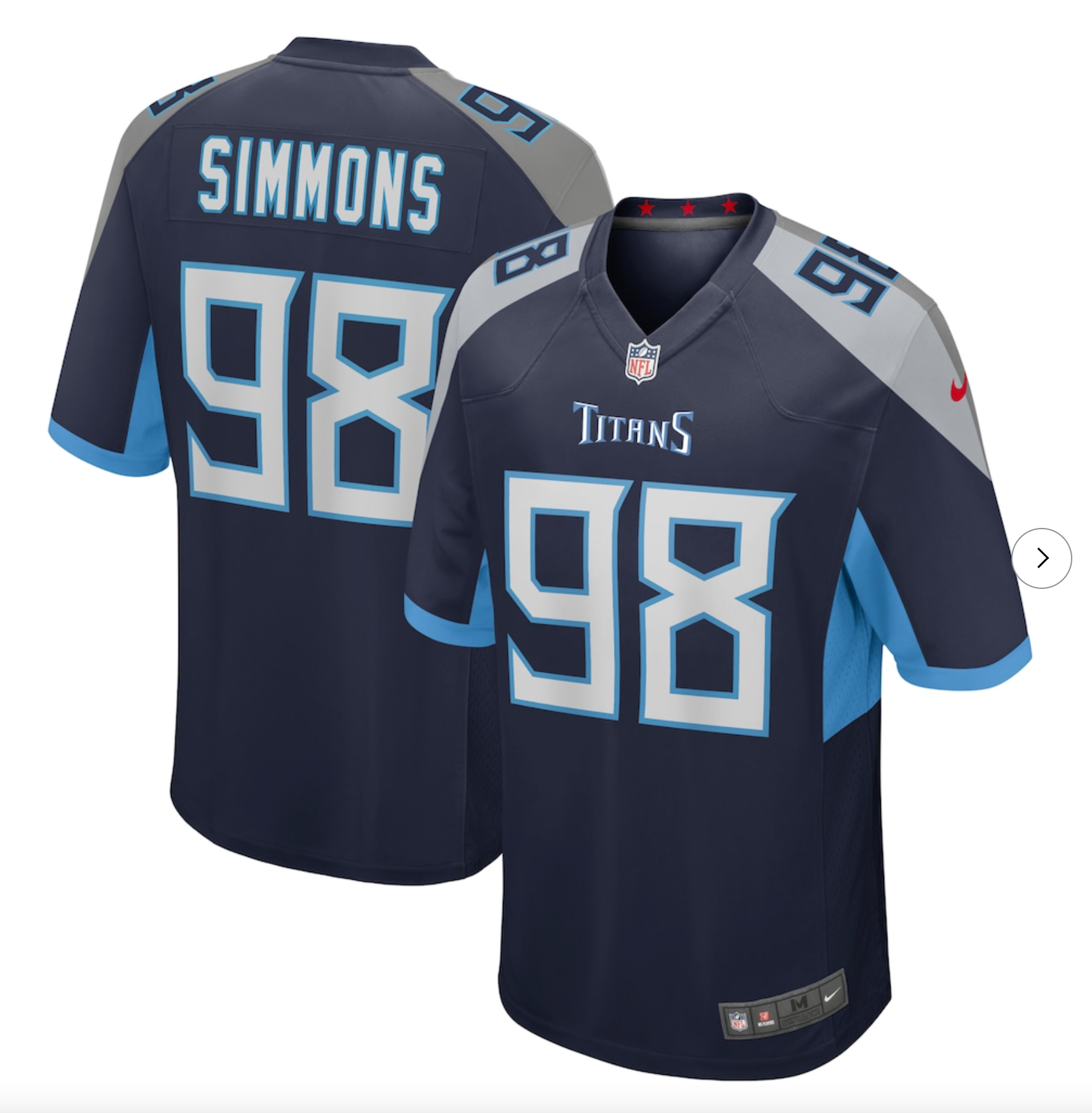 Jeffery Simmons Tennessee Titans Nike Game Jersey - Navy