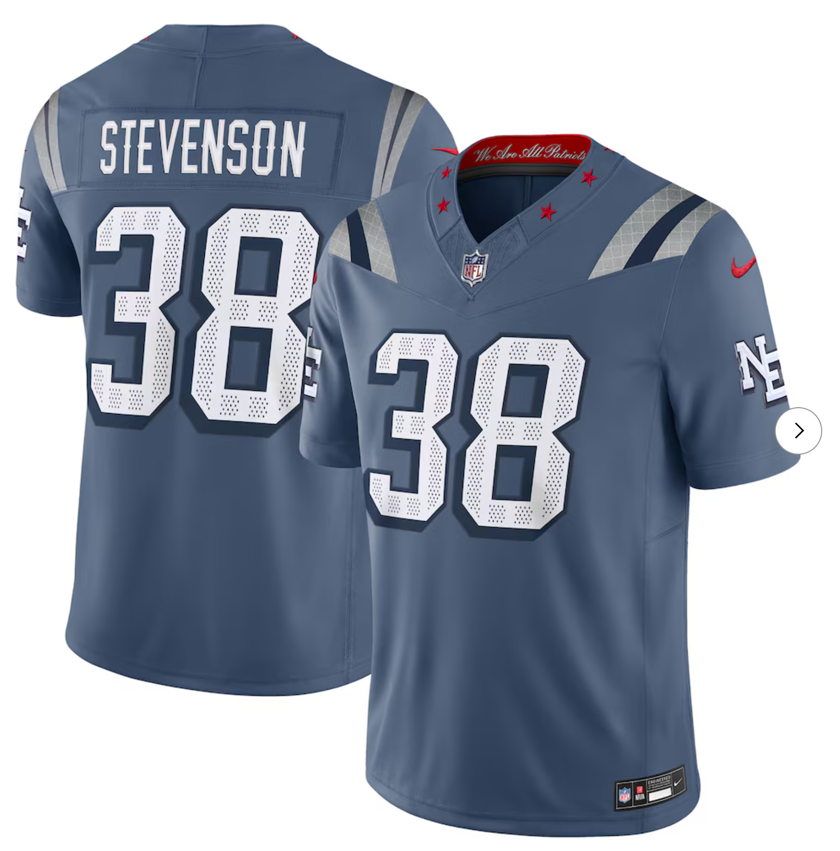Rhamondre Stevenson New England Patriots Nike 2025 Rivalries Collection Limited Jersey - Storm Blue