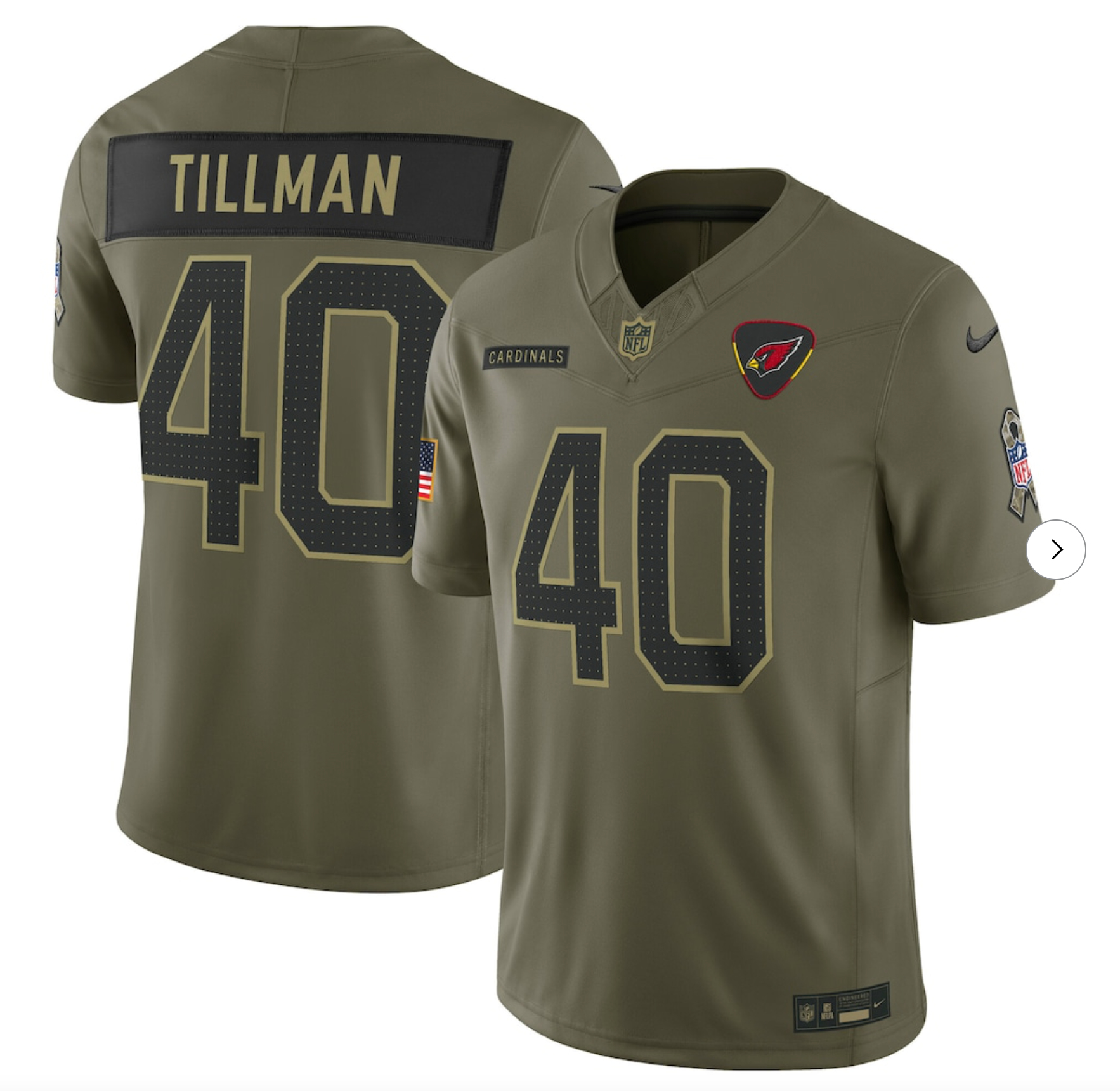 Pat Tillman Arizona Cardinals Nike 2025 Salute to Service Retired Limited Jersey - Olive