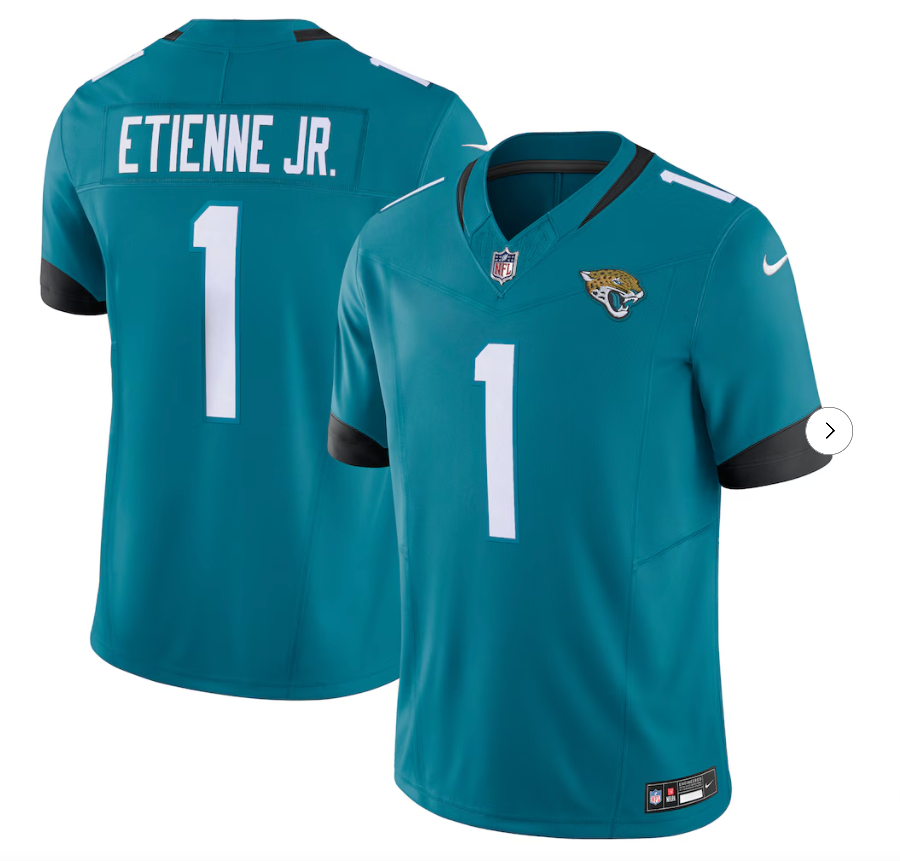 Travis Etienne Jacksonville Jaguars Nike Vapor F.U.S.E. Limited Jersey - Teal