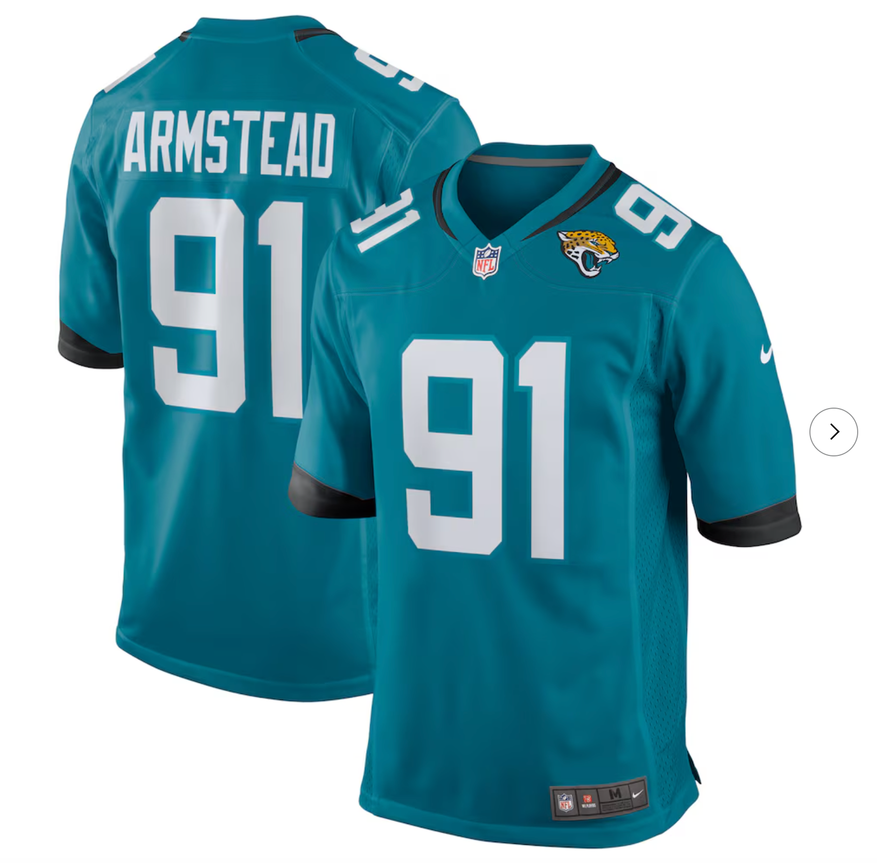 Arik Armstead Jacksonville Jaguars Nike Team Game Jersey - Teal