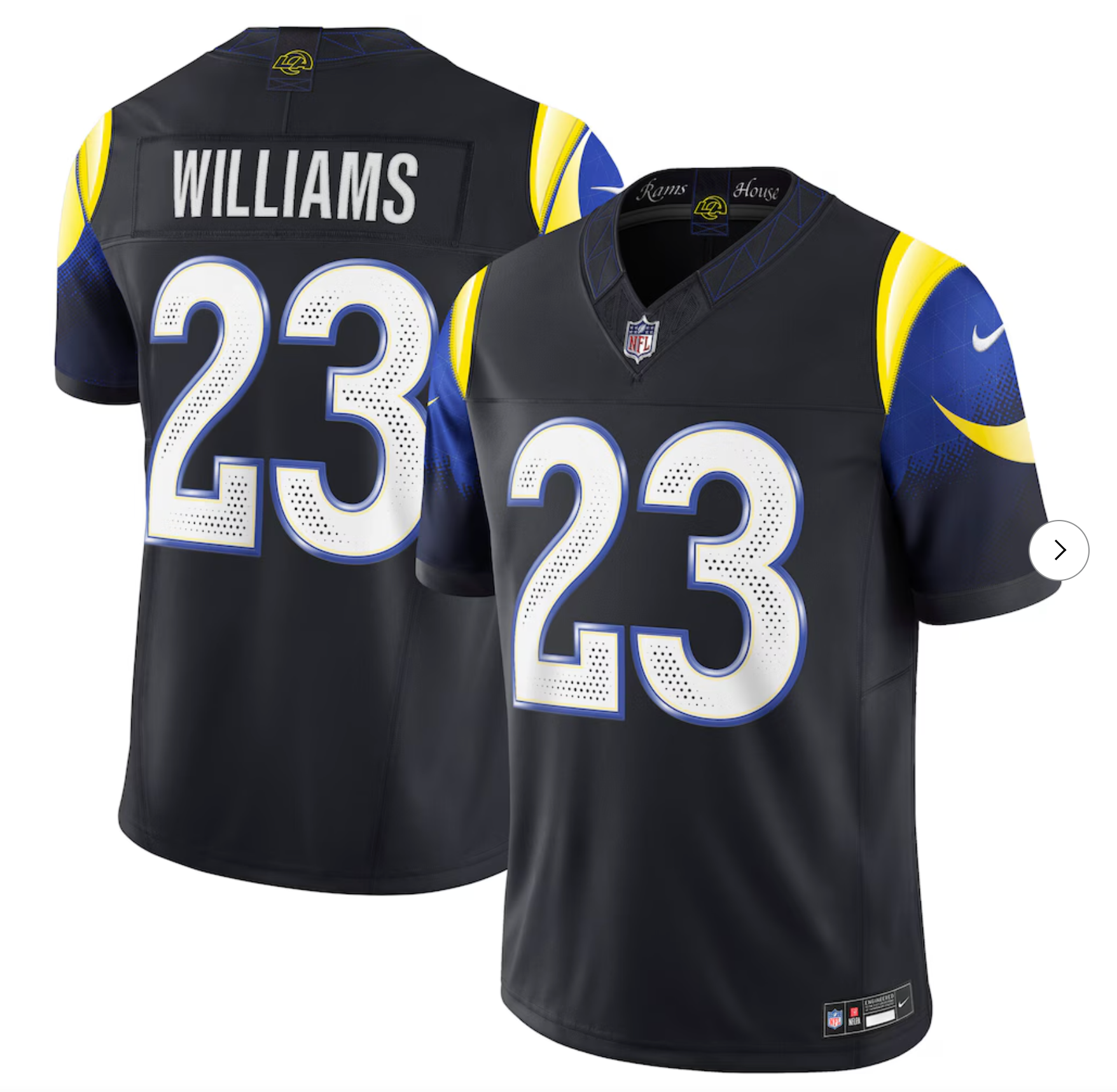 Kyren Williams Los Angeles Rams Nike 2025 Rivalries Collection Limited Jersey - Midnight Blue