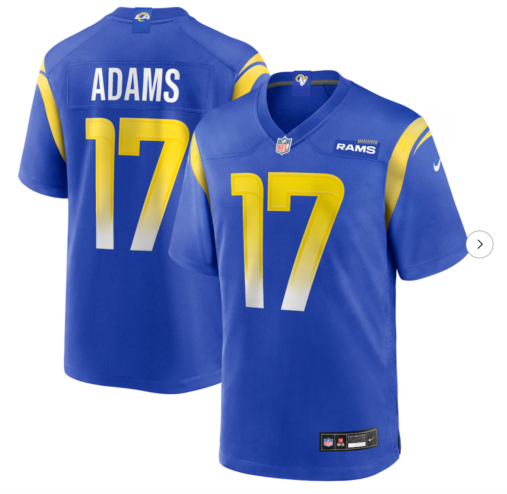 Davante Adams Los Angeles Rams Nike Game Player Jersey - Royal