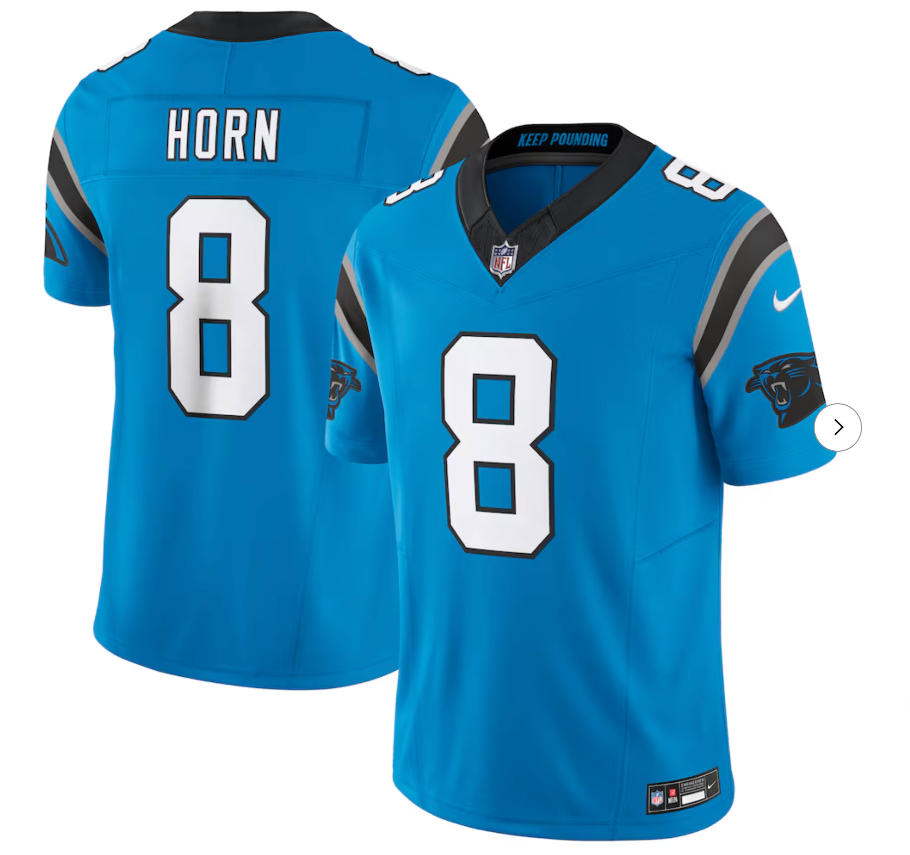 Jaycee Horn Carolina Panthers Nike Vapor F.U.S.E. Limited Jersey - Blue