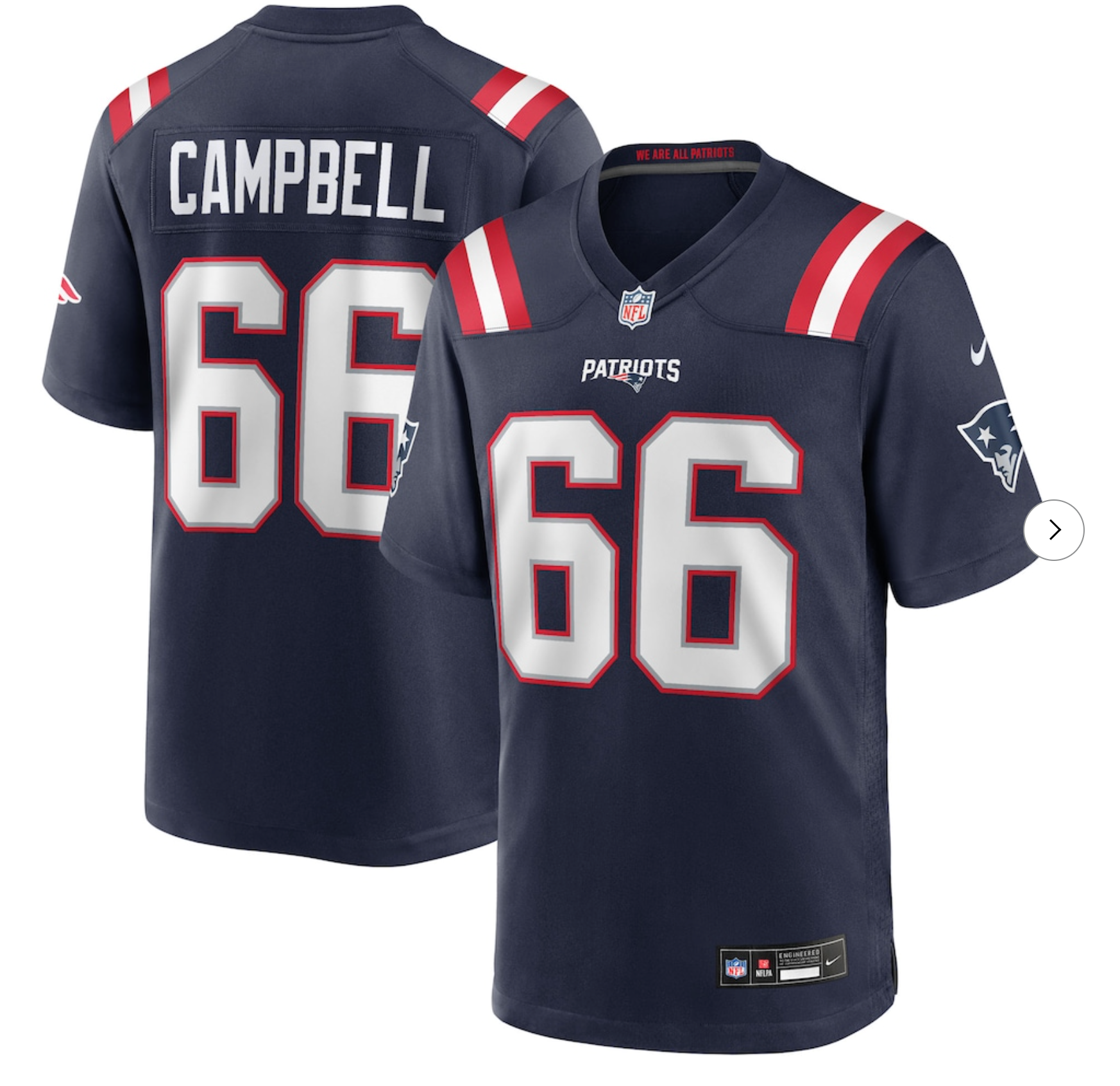 Will Campbell New England Patriots Nike 2025 NFL Draft First Round Pick Game Jersey - Navy
