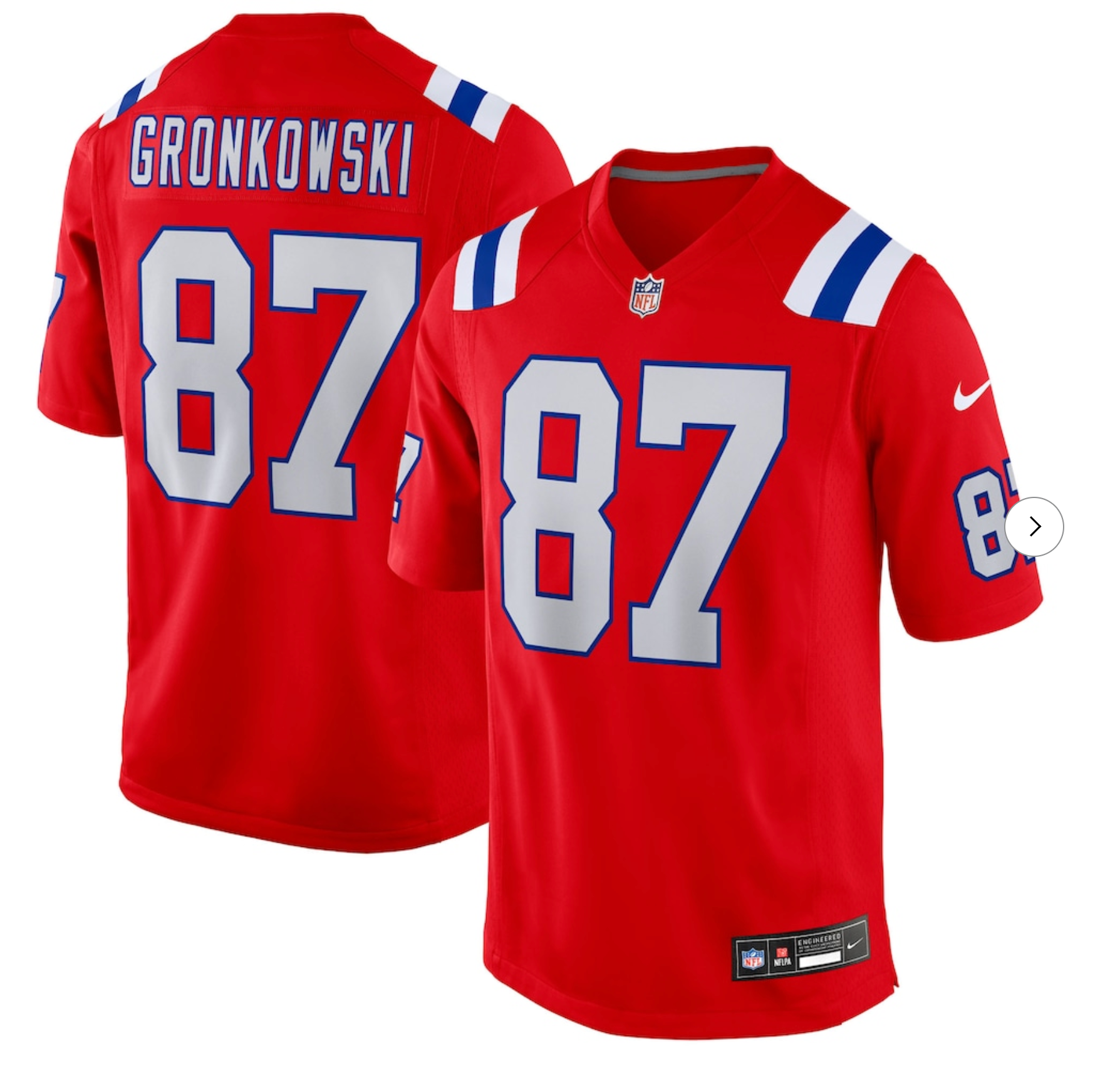 Rob Gronkowski New England Patriots Nike Alternate Retired Player Game Jersey - Red