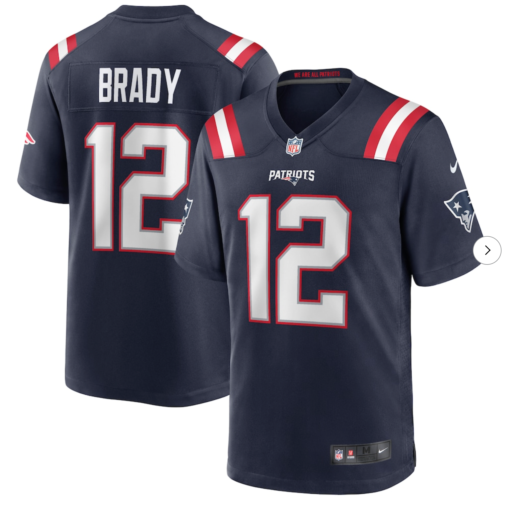 Tom Brady New England Patriots Nike Game Retired Player Jersey - Navy