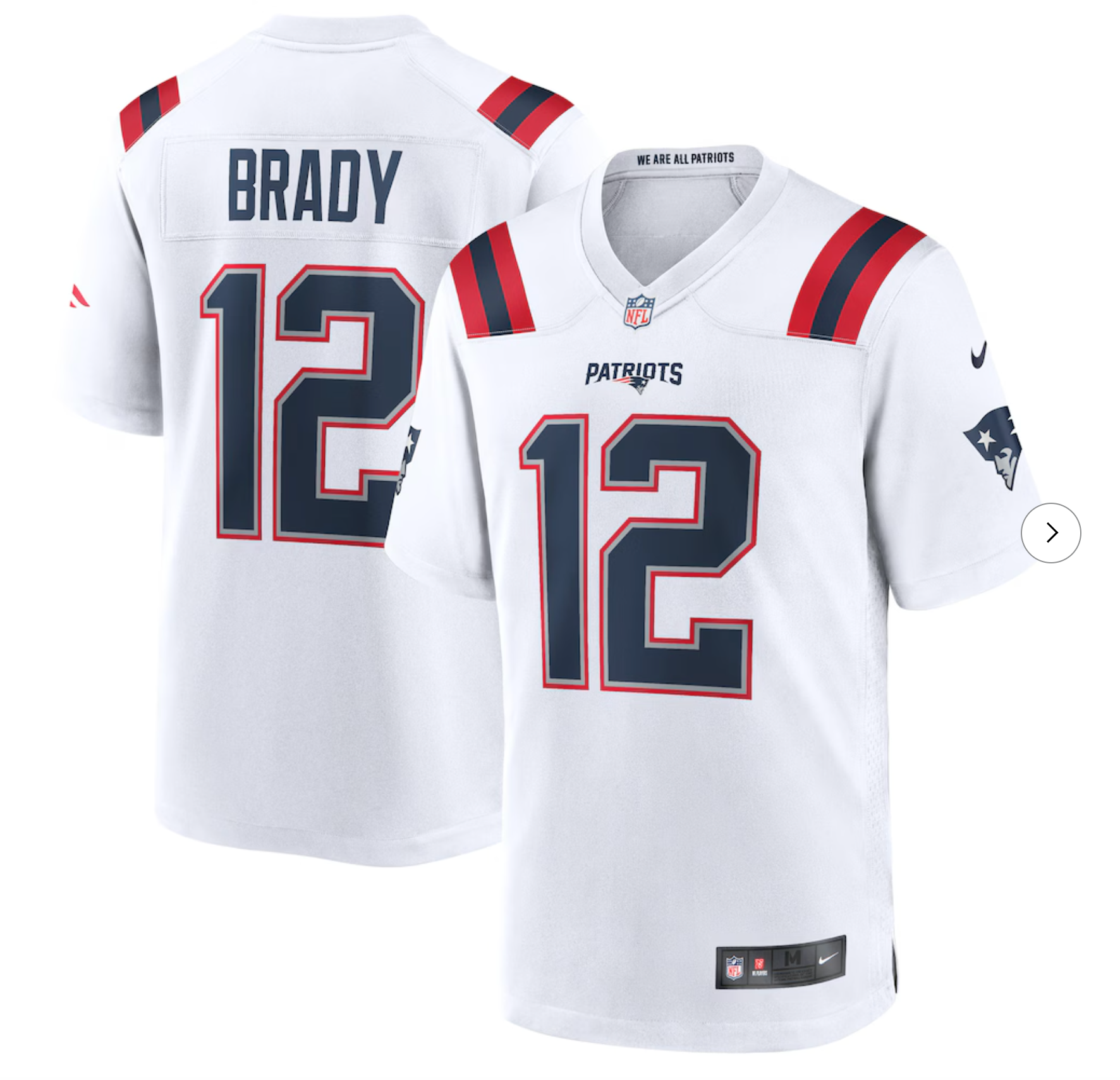 Tom Brady New England Patriots Nike Retired Game Jersey - White