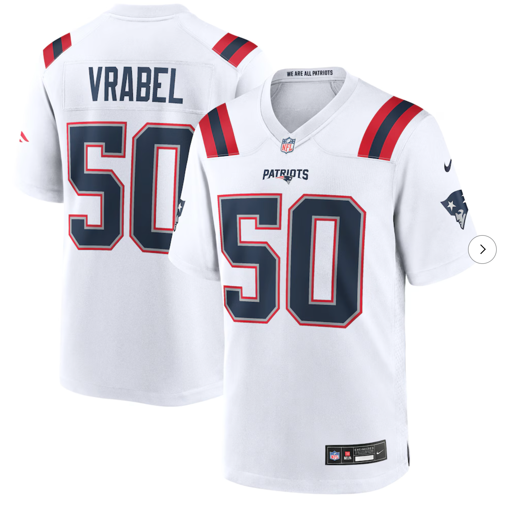 Mike Vrabel New England Patriots Nike Retired Player Game Jersey - White