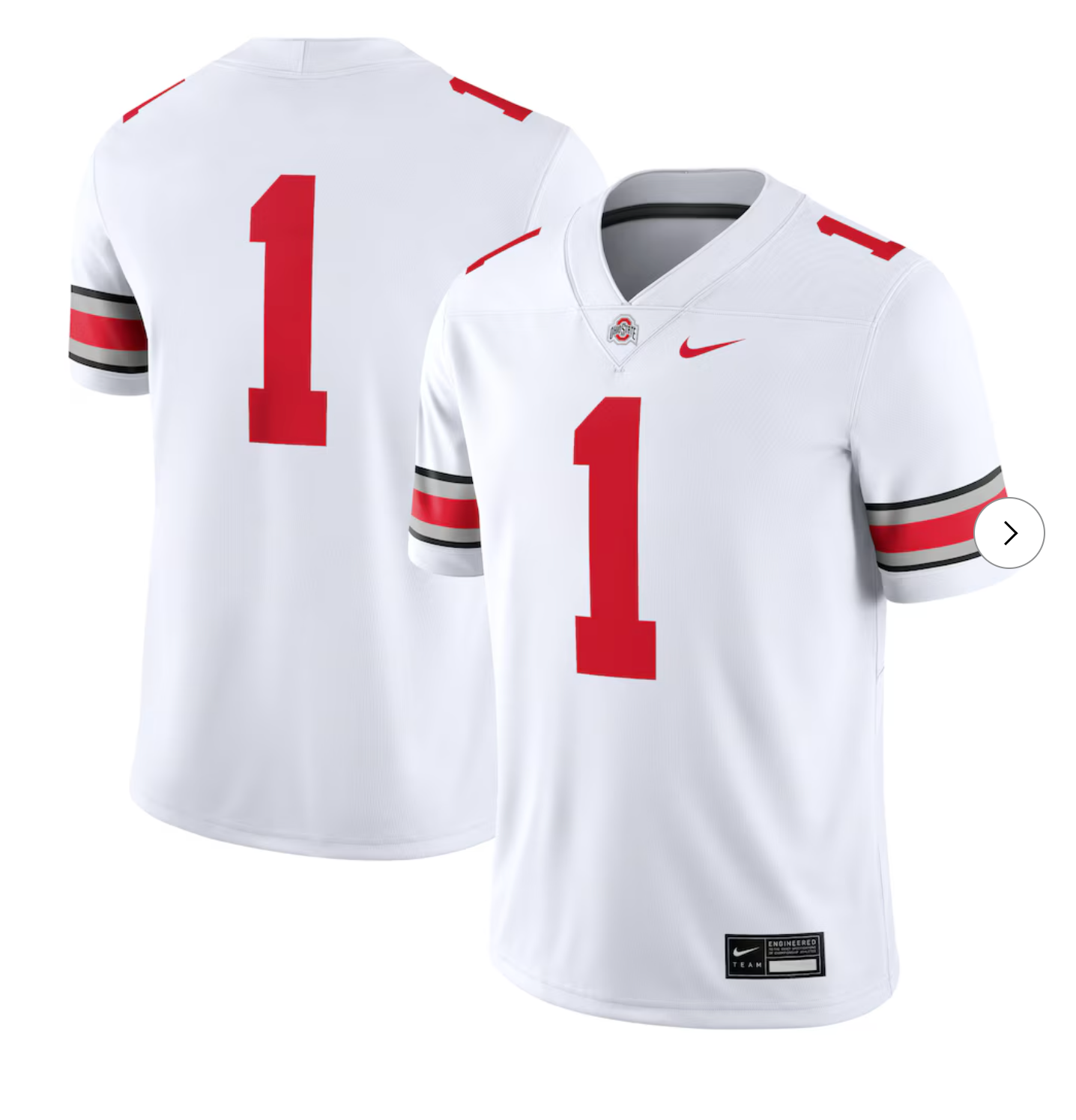 #1 Ohio State Buckeyes Nike Game Jersey - White