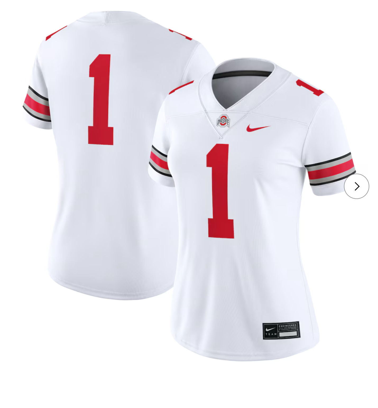 #1 Ohio State Buckeyes Nike Women's Game Jersey - White