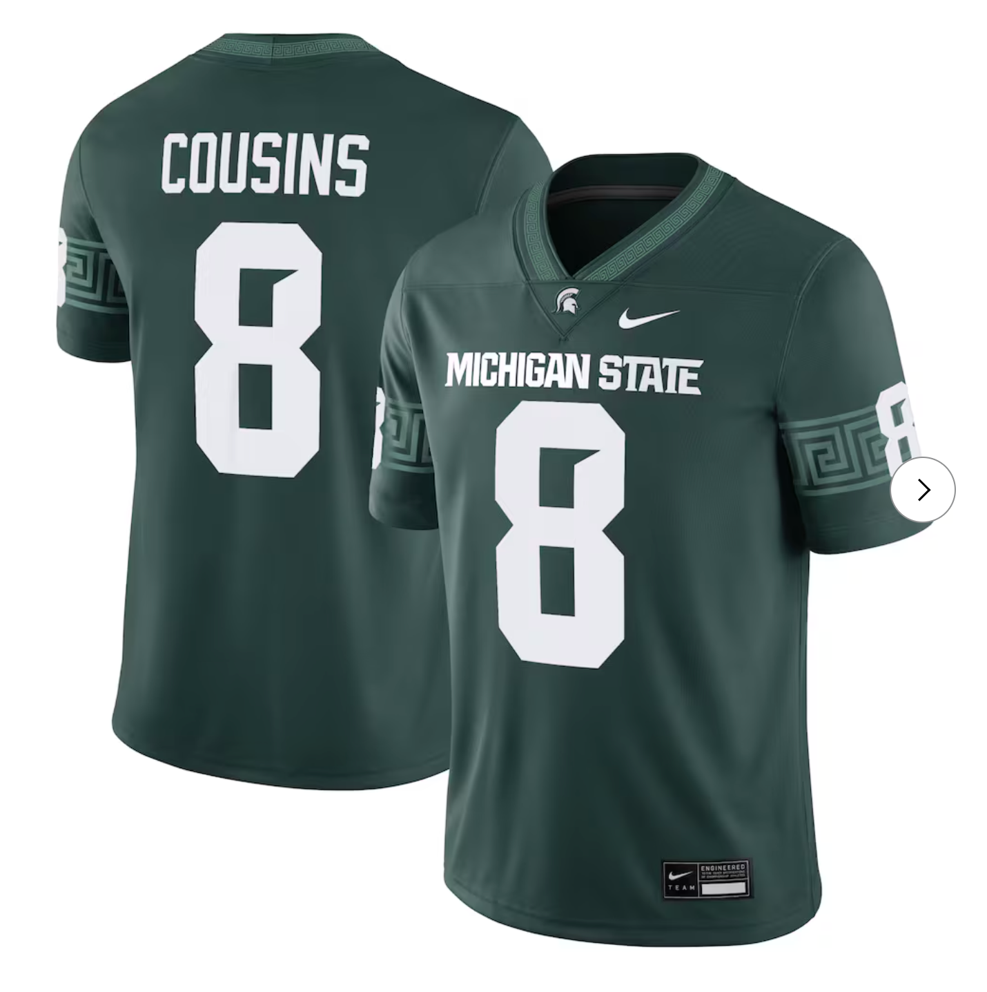 Kirk Cousins Michigan State Spartans Nike Alumni Game Jersey - Green