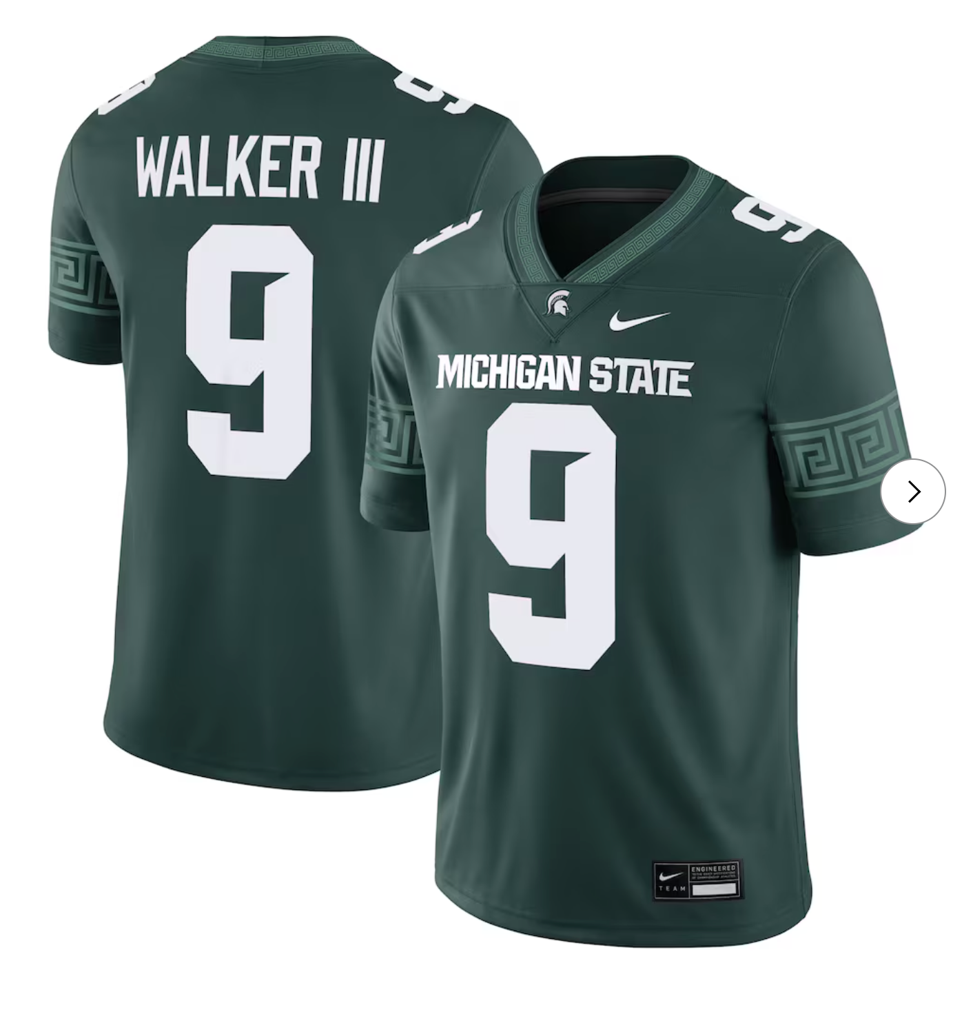Kenneth Walker III Michigan State Spartans Nike Player Game Jersey - Green