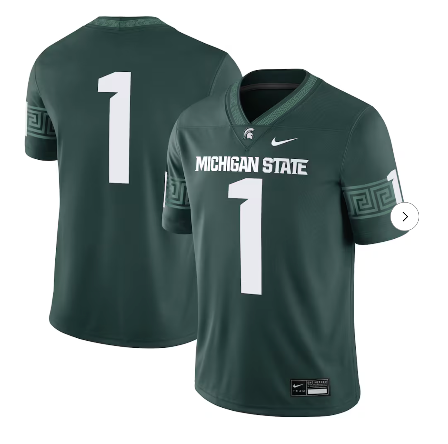 #1 Michigan State Spartans Nike Game Jersey - Green