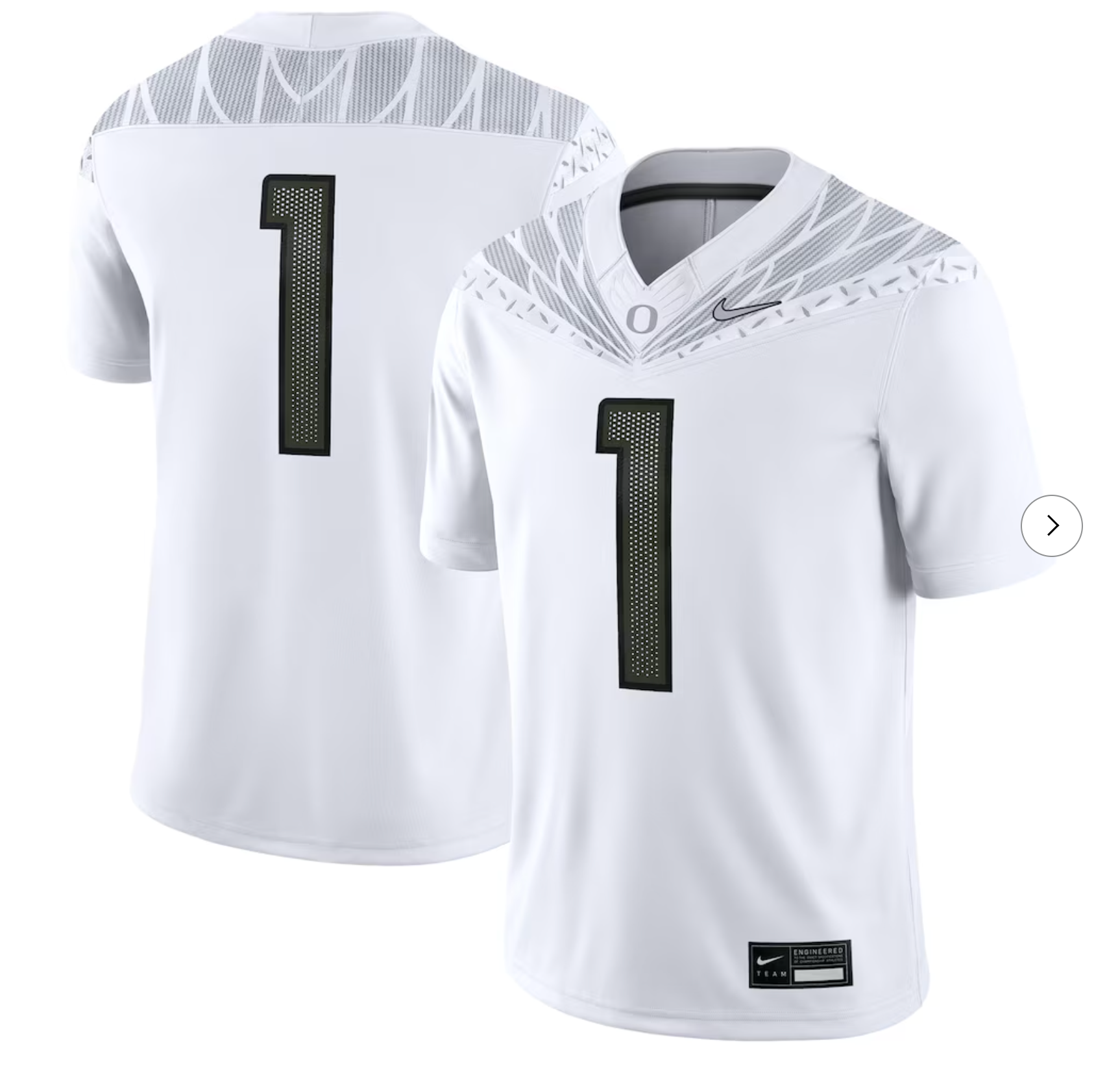 #1 Oregon Ducks Nike Game Jersey - White