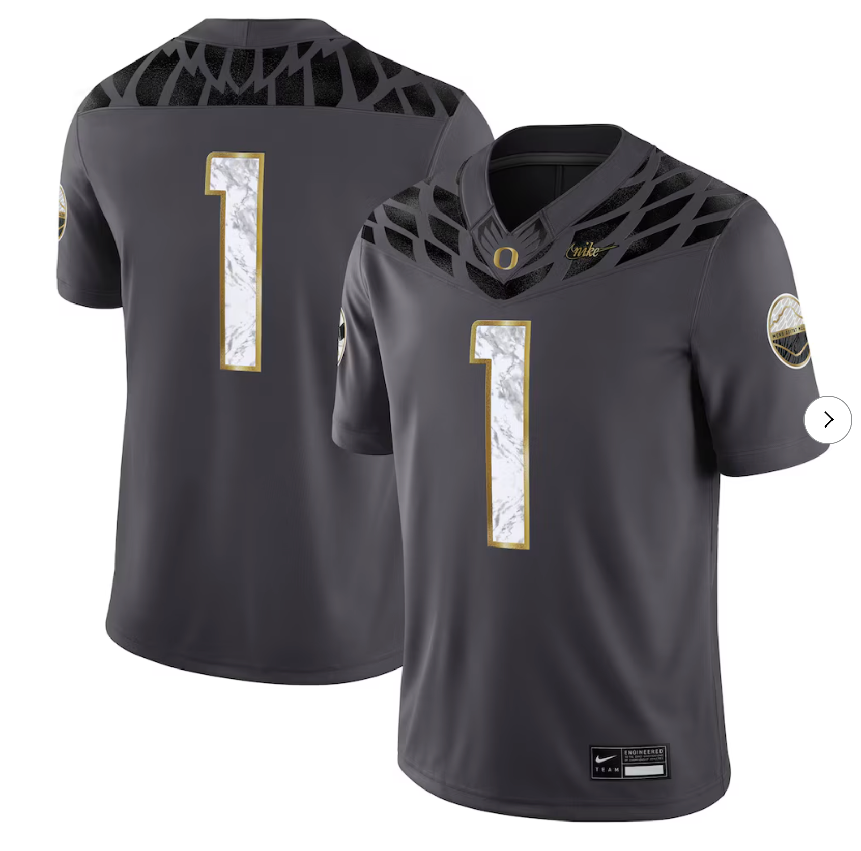 #1 Oregon Ducks Nike Shoe Duck Game Jersey - Anthracite