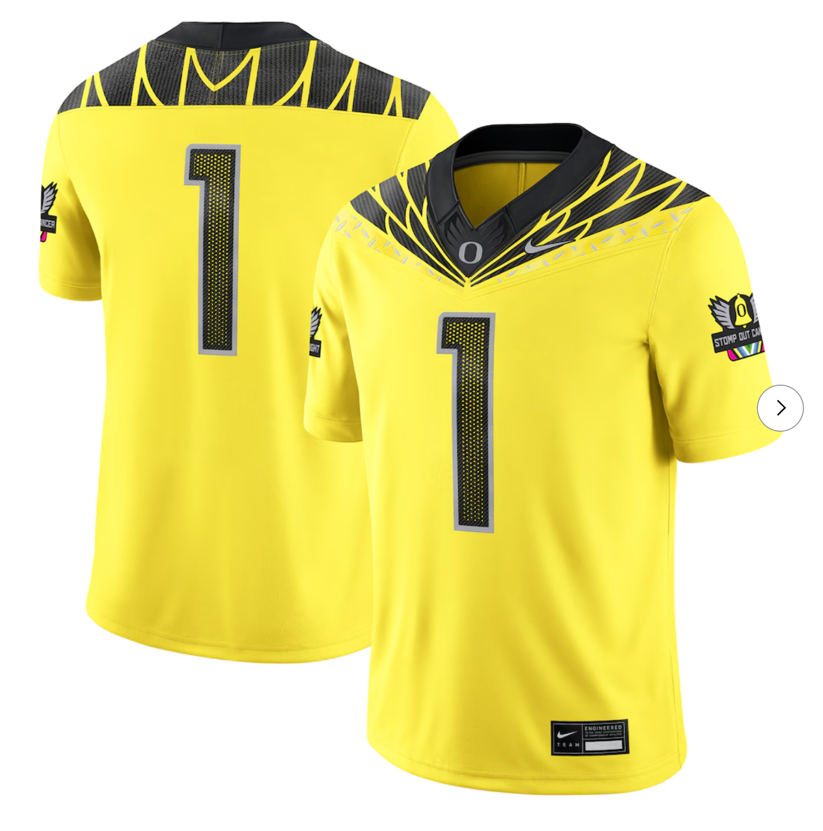 #1 Oregon Ducks Nike Alternate Game Jersey - Yellow