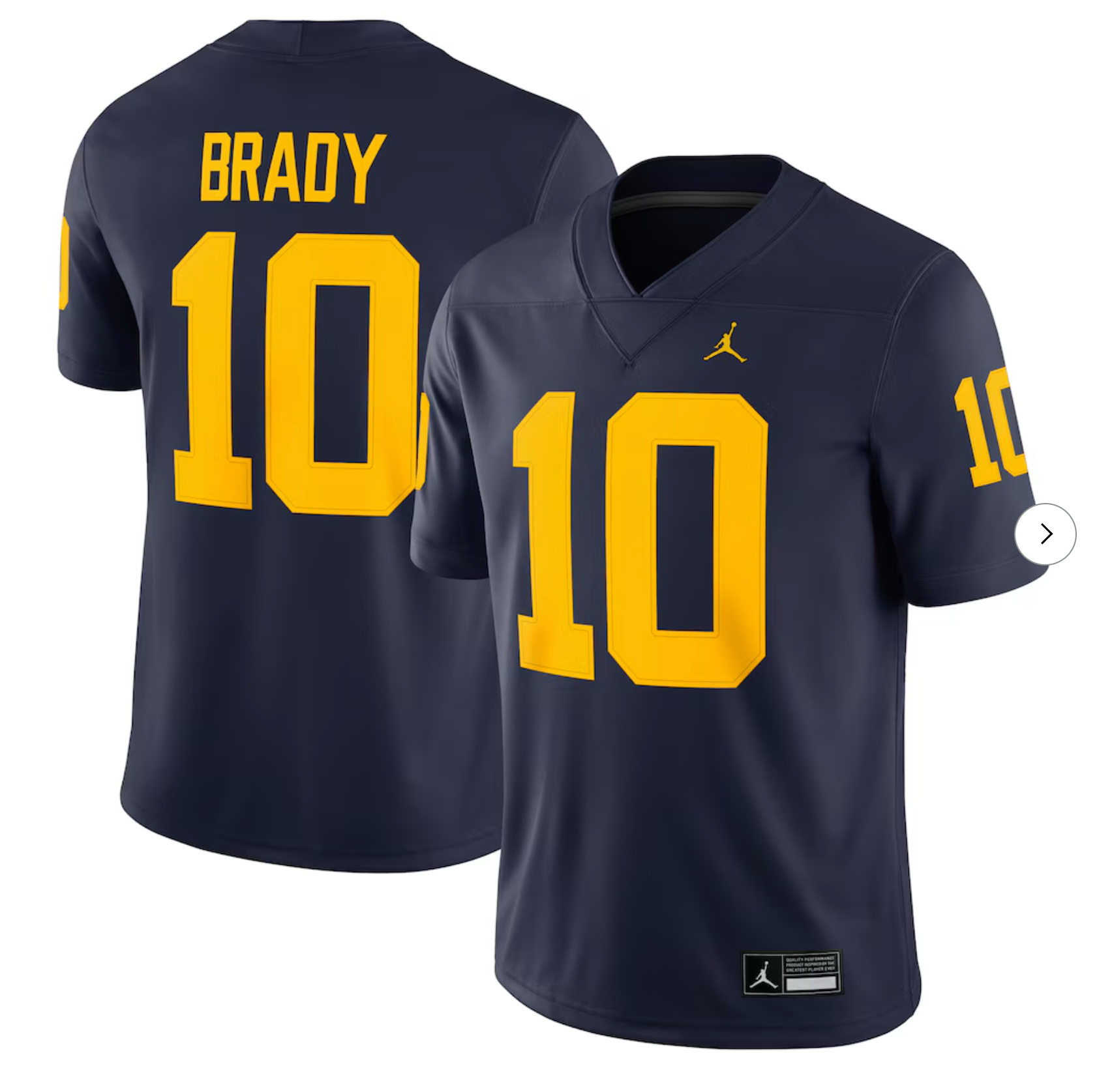 Tom Brady Michigan Wolverines Jordan Brand Game Jersey - Navy