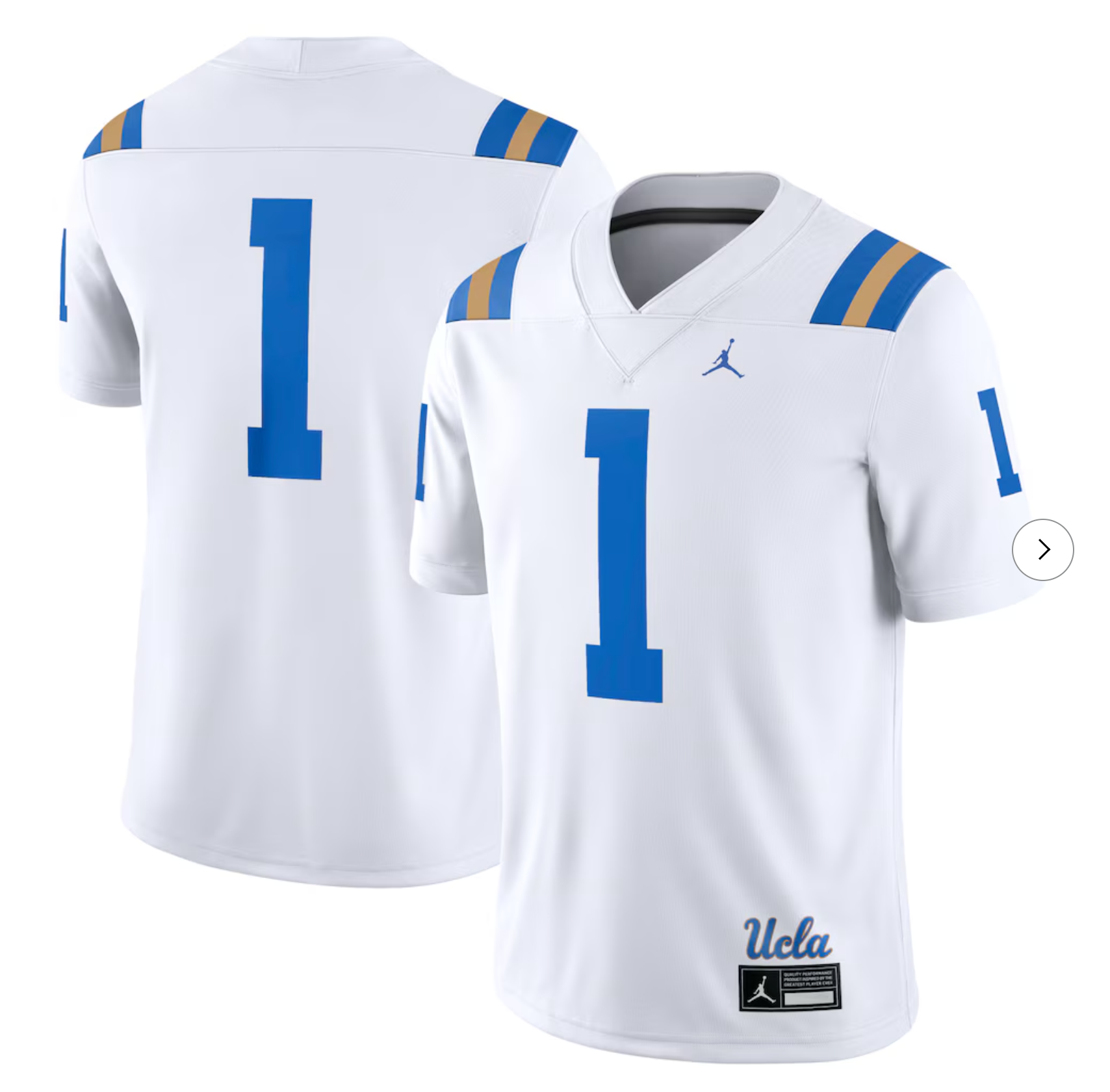 #1 UCLA Bruins Jordan Brand Game Jersey - White
