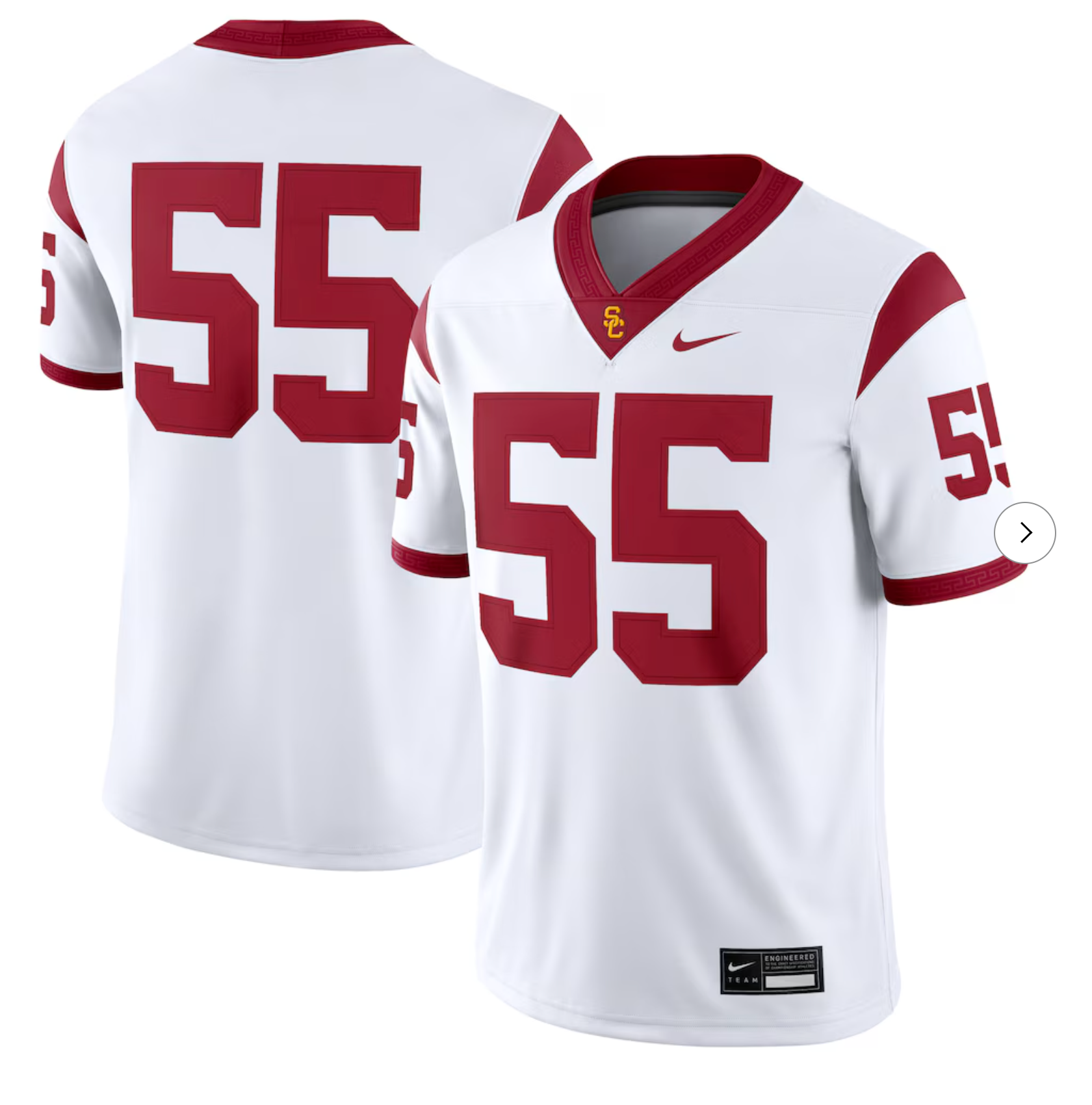 #55 USC Trojans Nike Limited Away Game Jersey - White