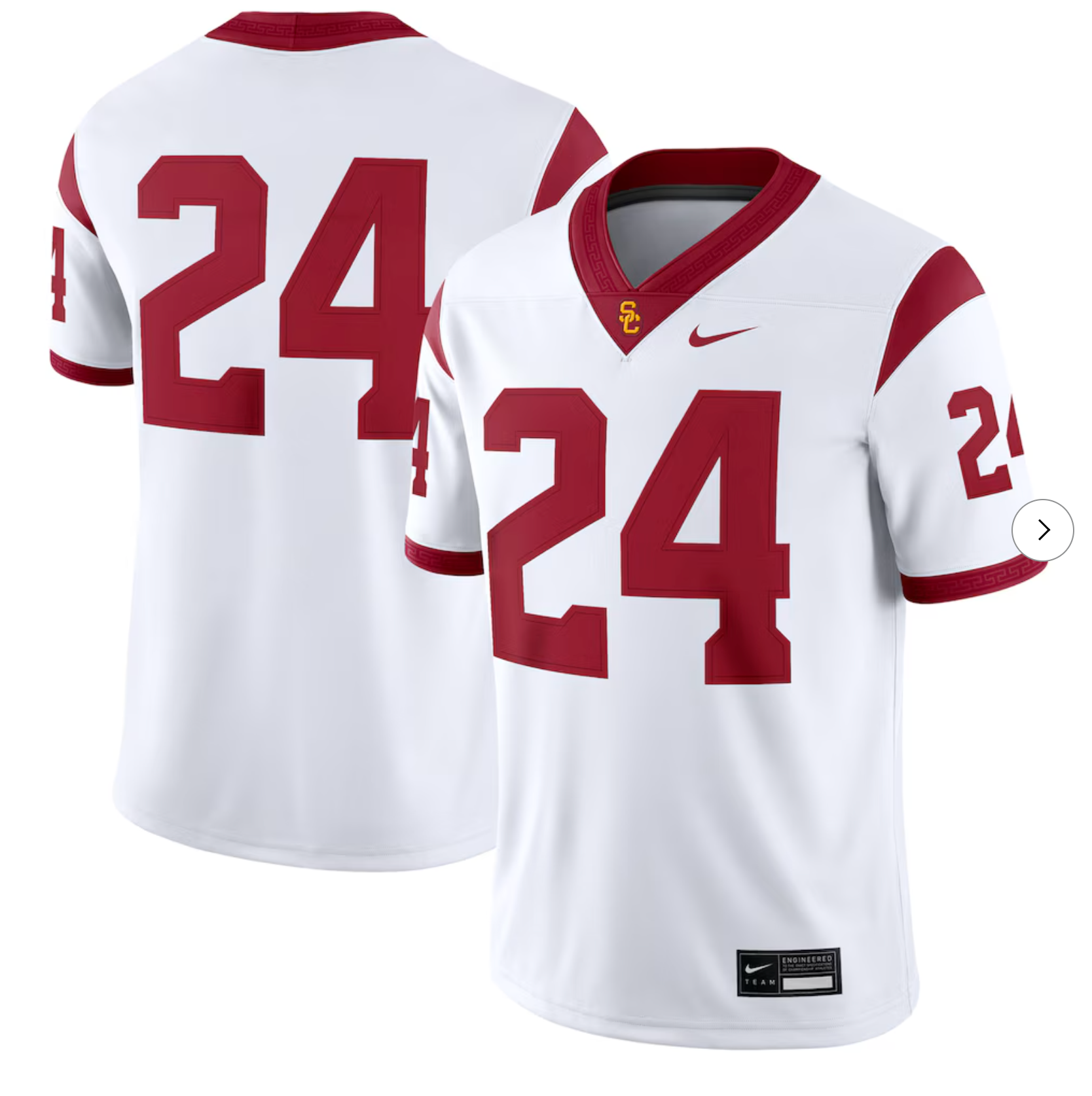 #24 USC Trojans Nike Game Jersey - White